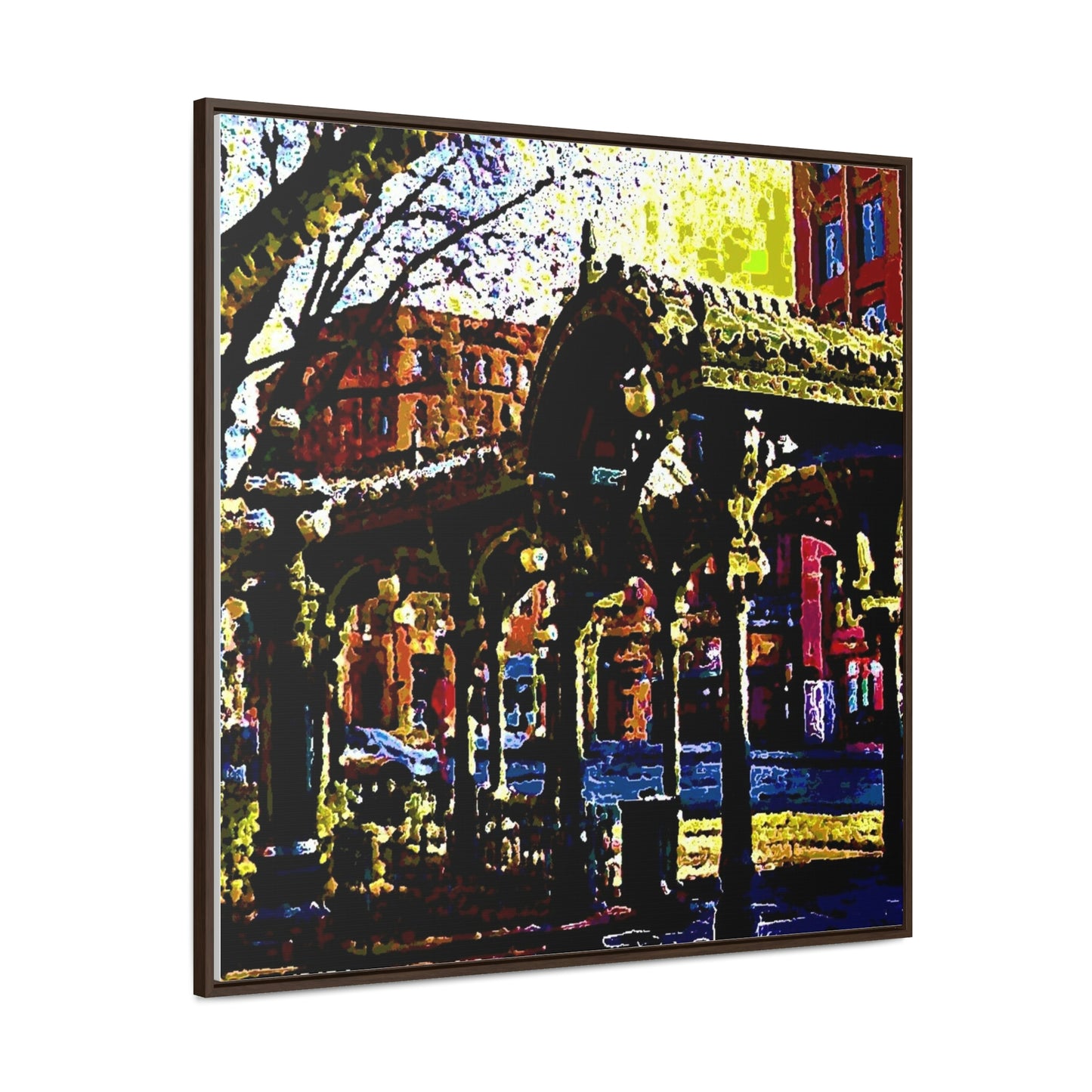 Gallery Canvas Wraps, Square Frame ... A Very Fine Place To Meet ... To Catch The Bus ... 'To Find A Friend' .. Just-To-Hangout ... Dr FJHolt Base Photo ... Original Works ...