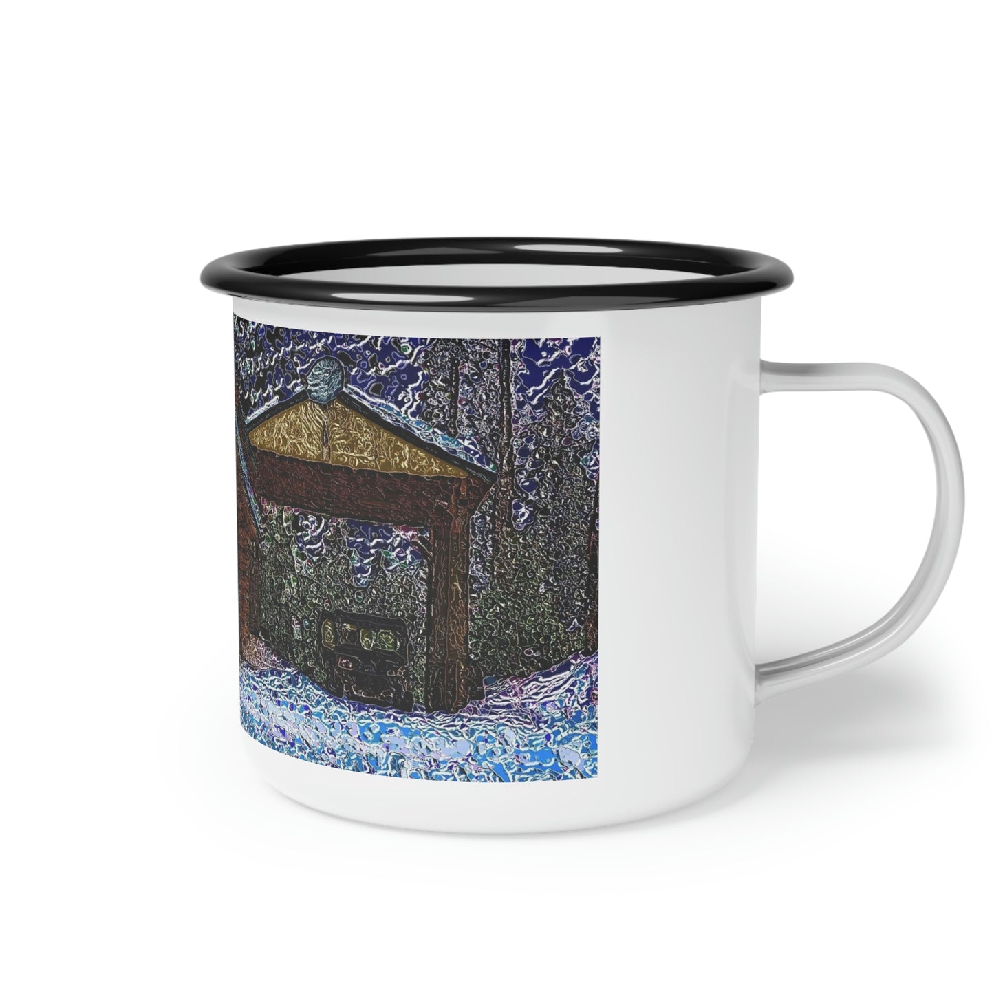 Enamel Camp Cup ... . Impressionalism & Van Gogh ... "Original Photo-Art By Phot's Photo" ...