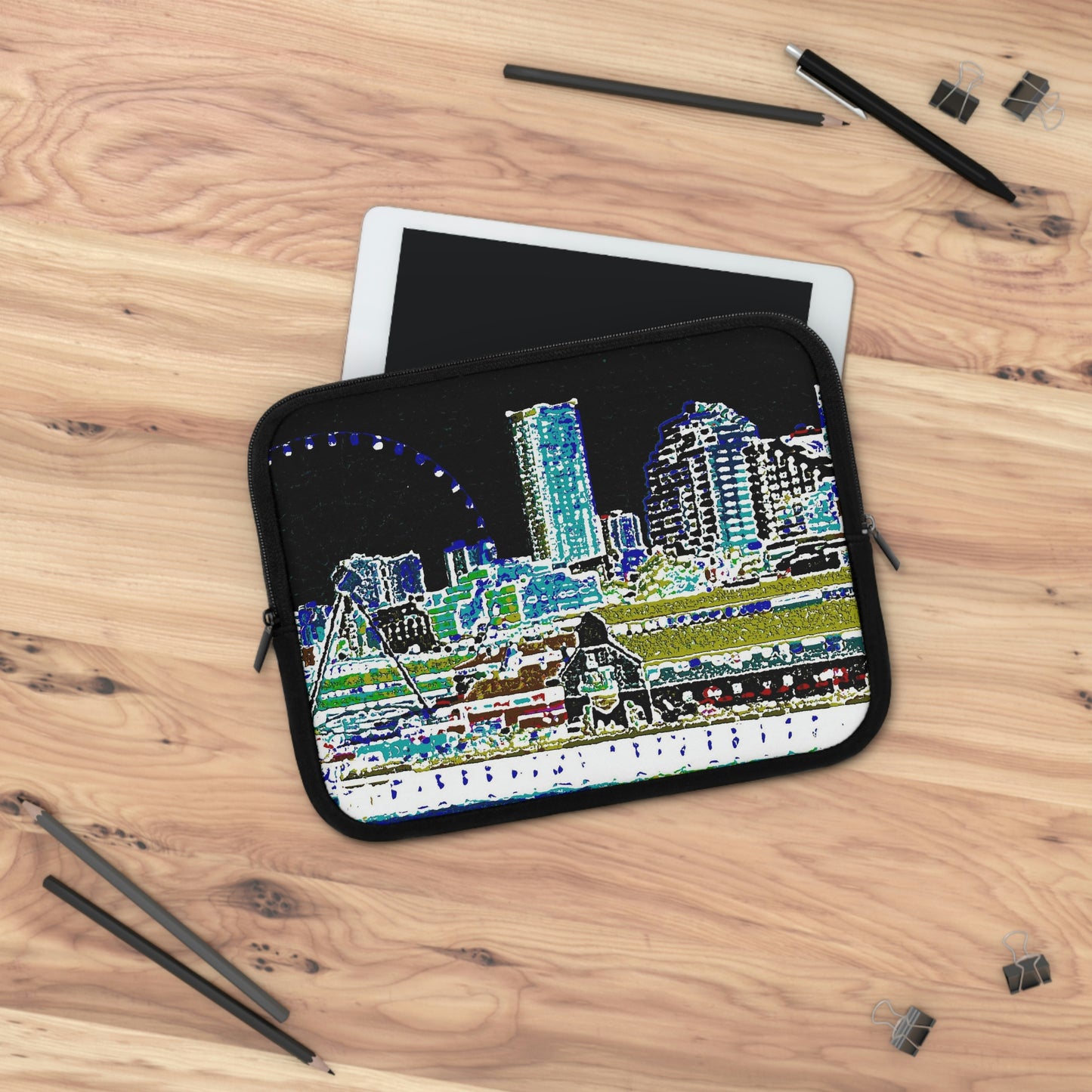 Laptop Sleeve ... That Classic Wheel ... 'Seattle's Wheel' ... & Old Classic Waterside Vendors ...  'Family Archives' ... Original Works ...