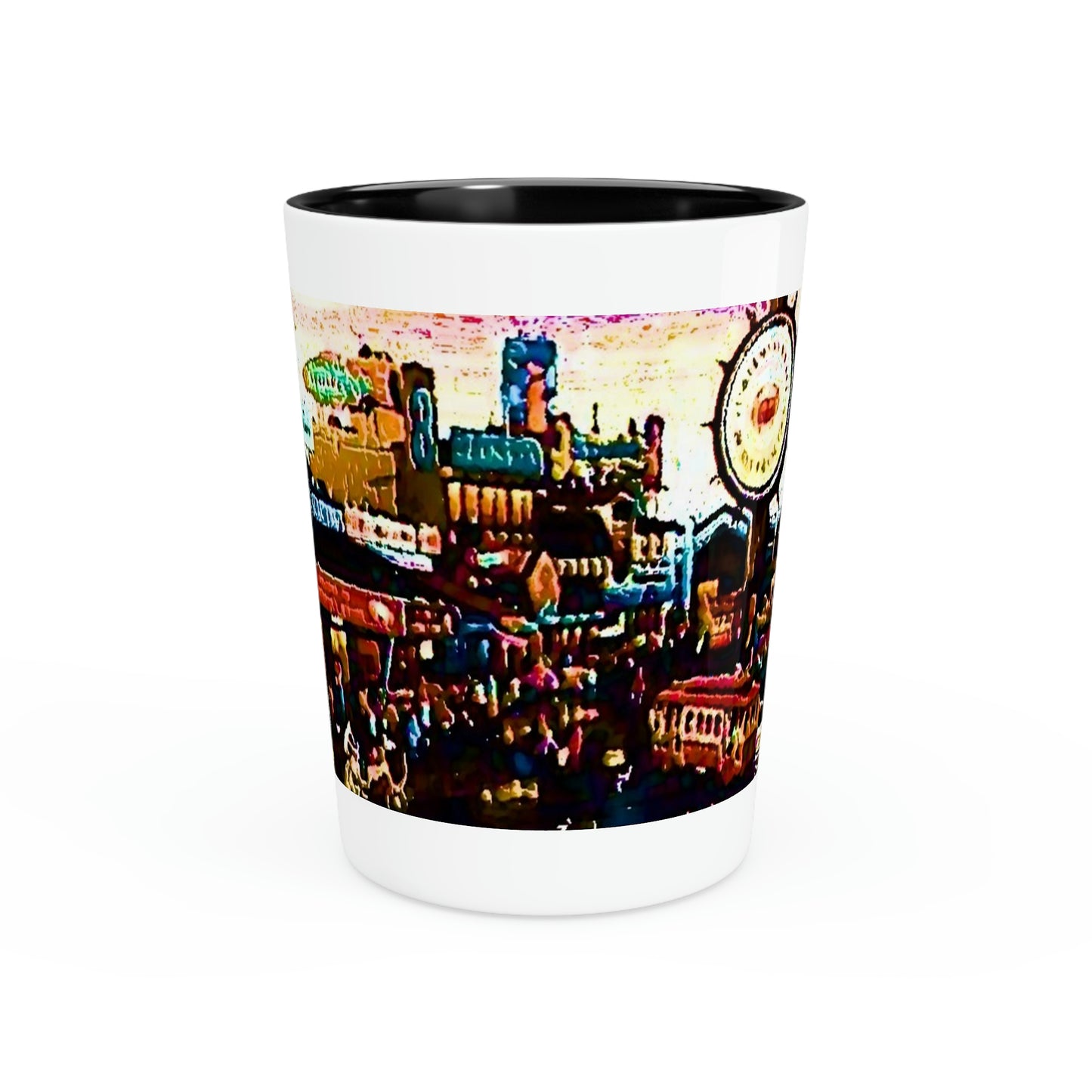 Shot Glass ...  "No.9 Fishermen's Grotto - Fishermen's Wharf, SF, California" ... Family Archives: 1970's ... Original Works ...