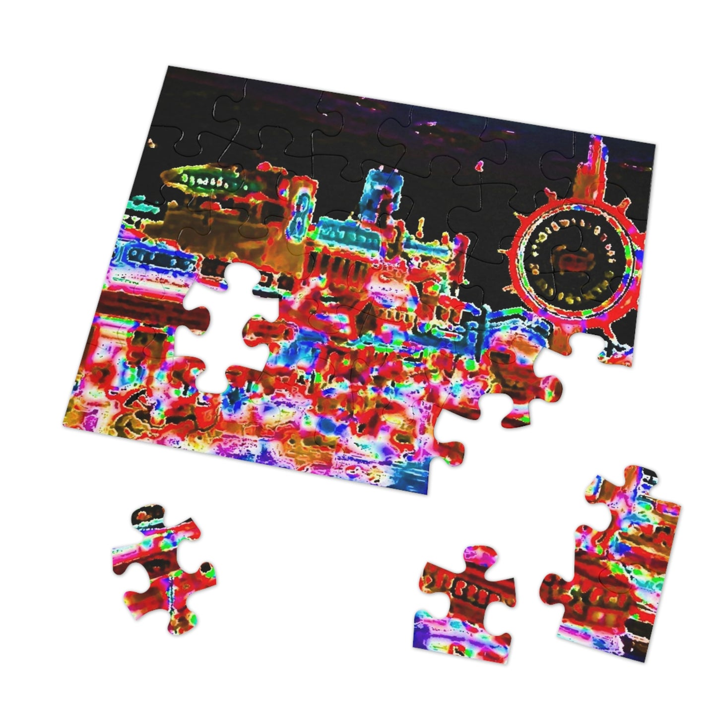 Jigsaw Puzzle (30, 110, 252, 500,1000-Piece) ... "No.9 Fishermen's Grotto - Fishermen's Wharf, SF, California" ... Family Archives: 1970's ... Original Works ...