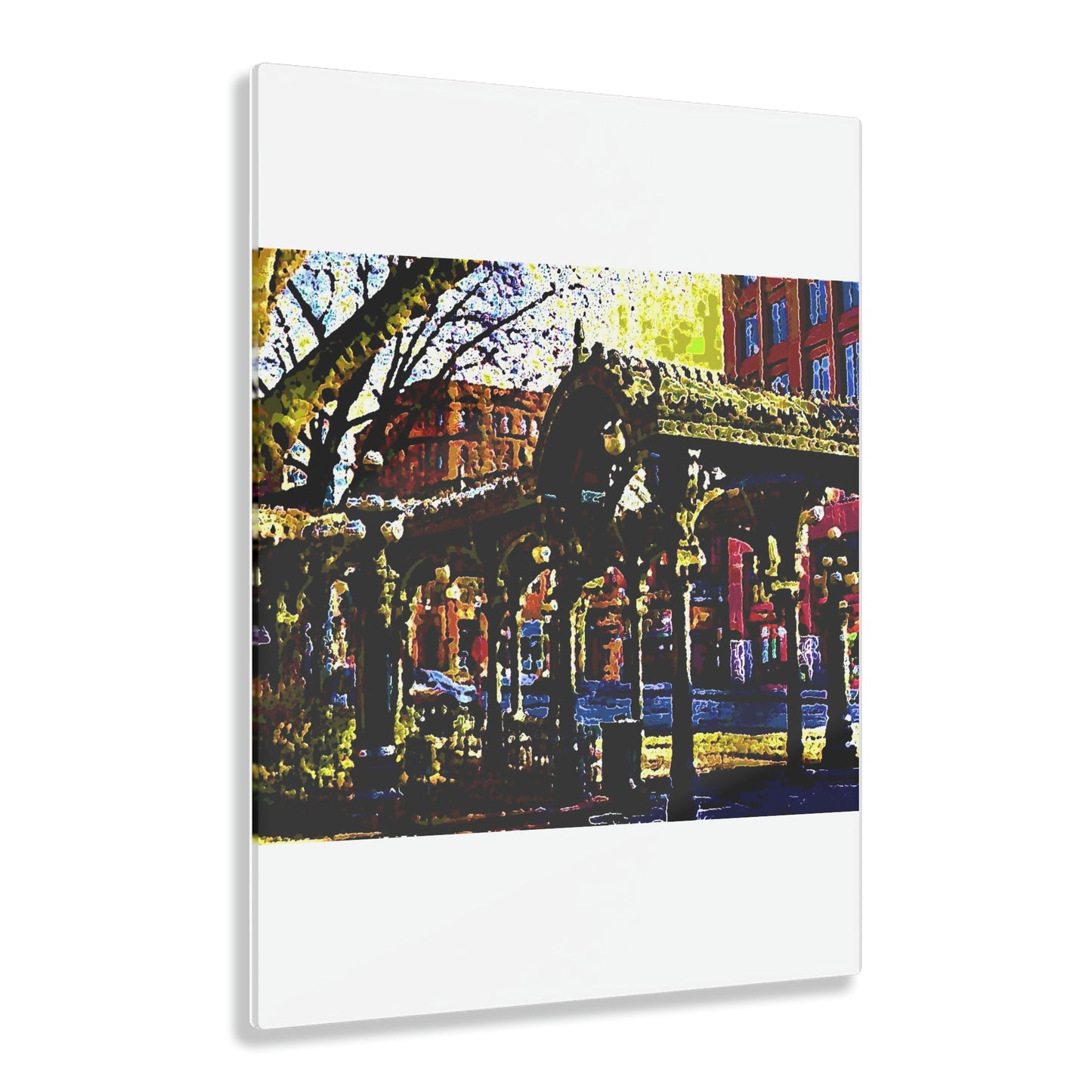 Acrylic Prints .. A Very Fine Place To Meet ... To Catch The Bus ... 'To Find A Friend' .. Just-To-Hangout ... Dr FJHolt Base Photo ... Original Works ...