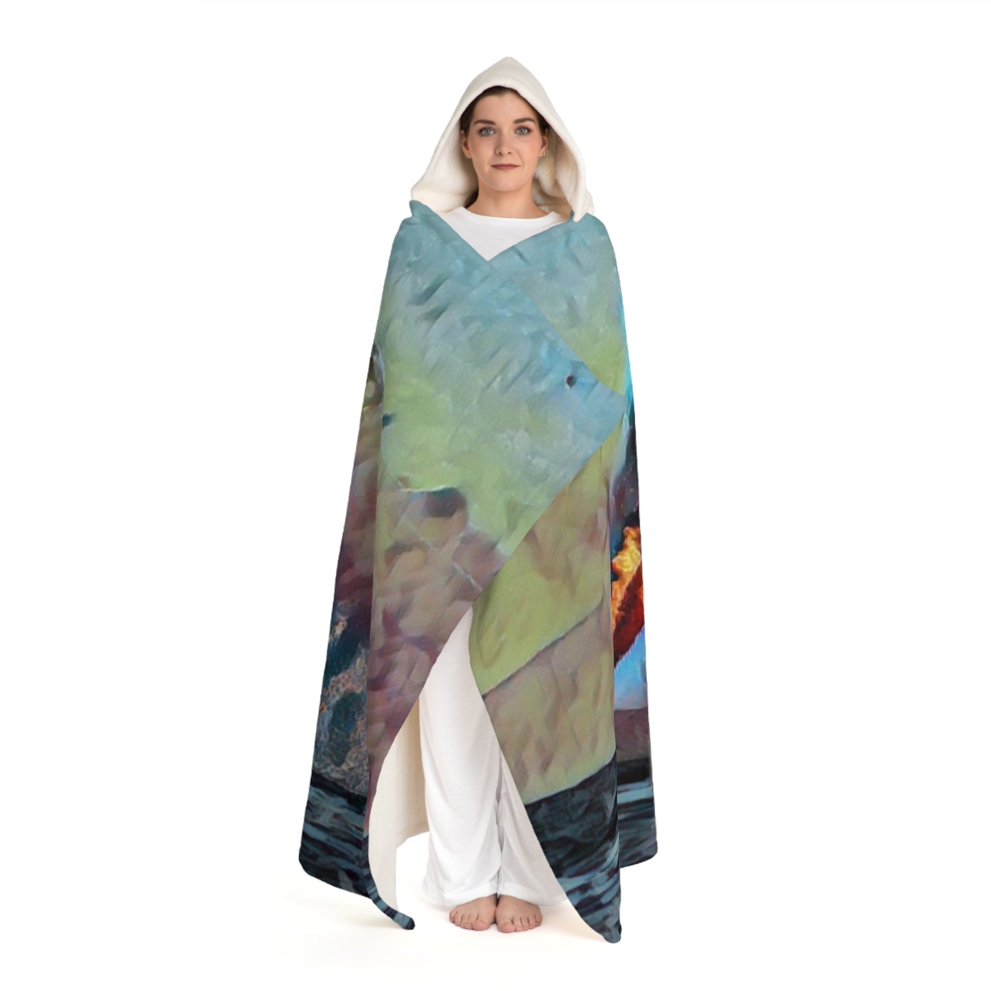 Hooded Sherpa Fleece Blanket ... An Extraordinary Humpback Breach ... 'With Explosive Energy' ... Family Archives (KPH) ... Circa: 21st Century. Maui, HI ... Original Works ...