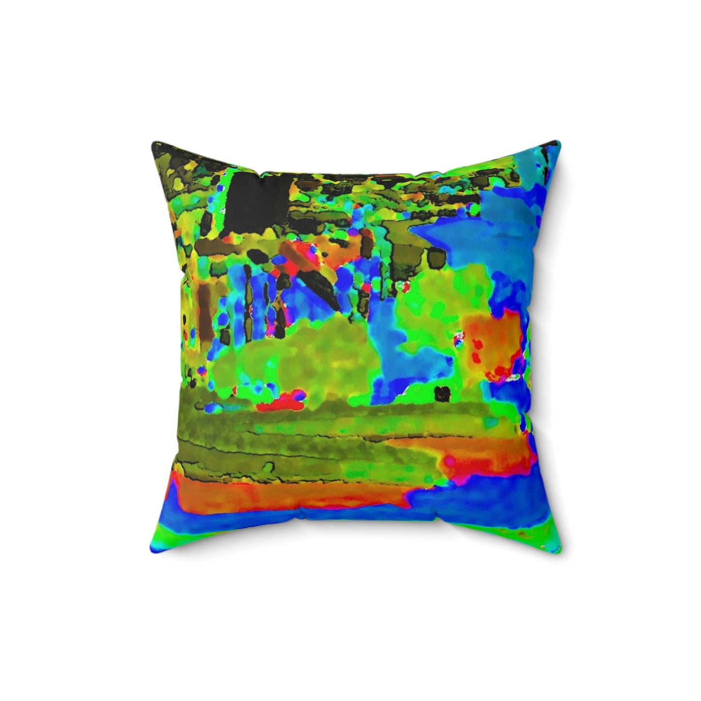 Spun Polyester Square Pillow ..."Lombard Street San Francisco, CA, USA" ... Family Archives 1970's ... Original Works ...