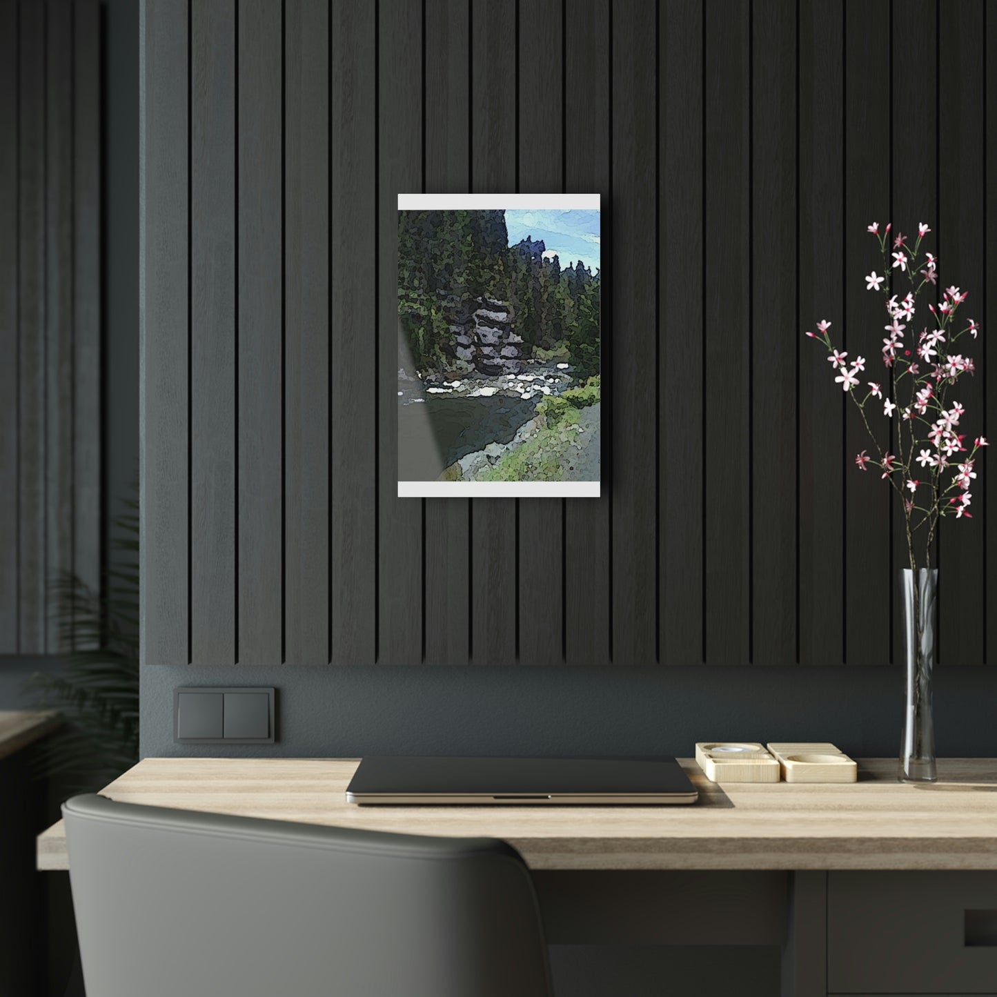 Acrylic Prints ...  "I Am Innocent" ... Tricky-Dick Immortalized ... Nixon Rock: Along The River ... Central Idaho, Summer 2020 ... Original Works ...