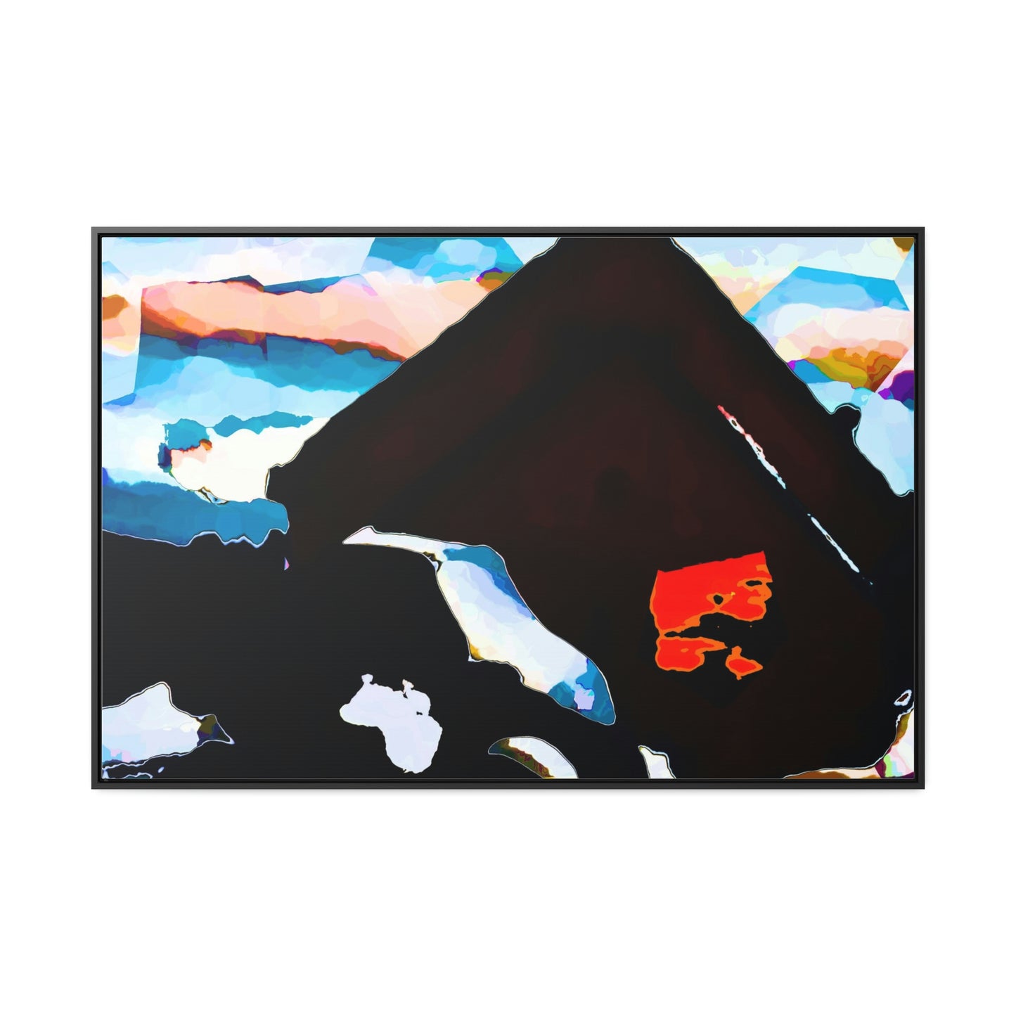 Gallery Canvas Wraps, Horizontal Frame ... After An Intense Snow Storm ... 'Digging Out' ... A Vehicle & Cabin "In The Mountains" ... March 2023 ... Original Works ...