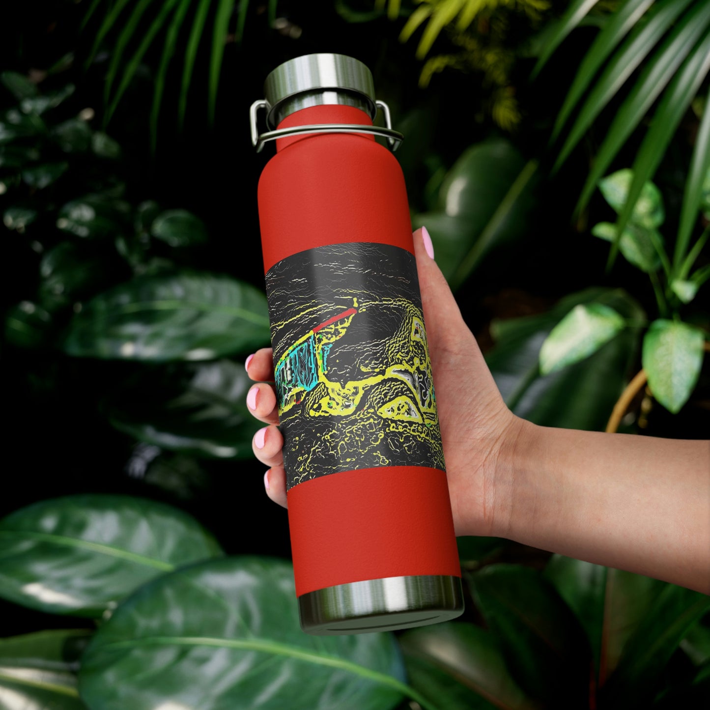 Copper Vacuum Insulated Bottle, 22oz ... "Snow Vehicle In Snow Storm At-Rest" ... Circa 12Mar23 ... Central Idaho ... 18-Hours Rendering Time: Original Works ...