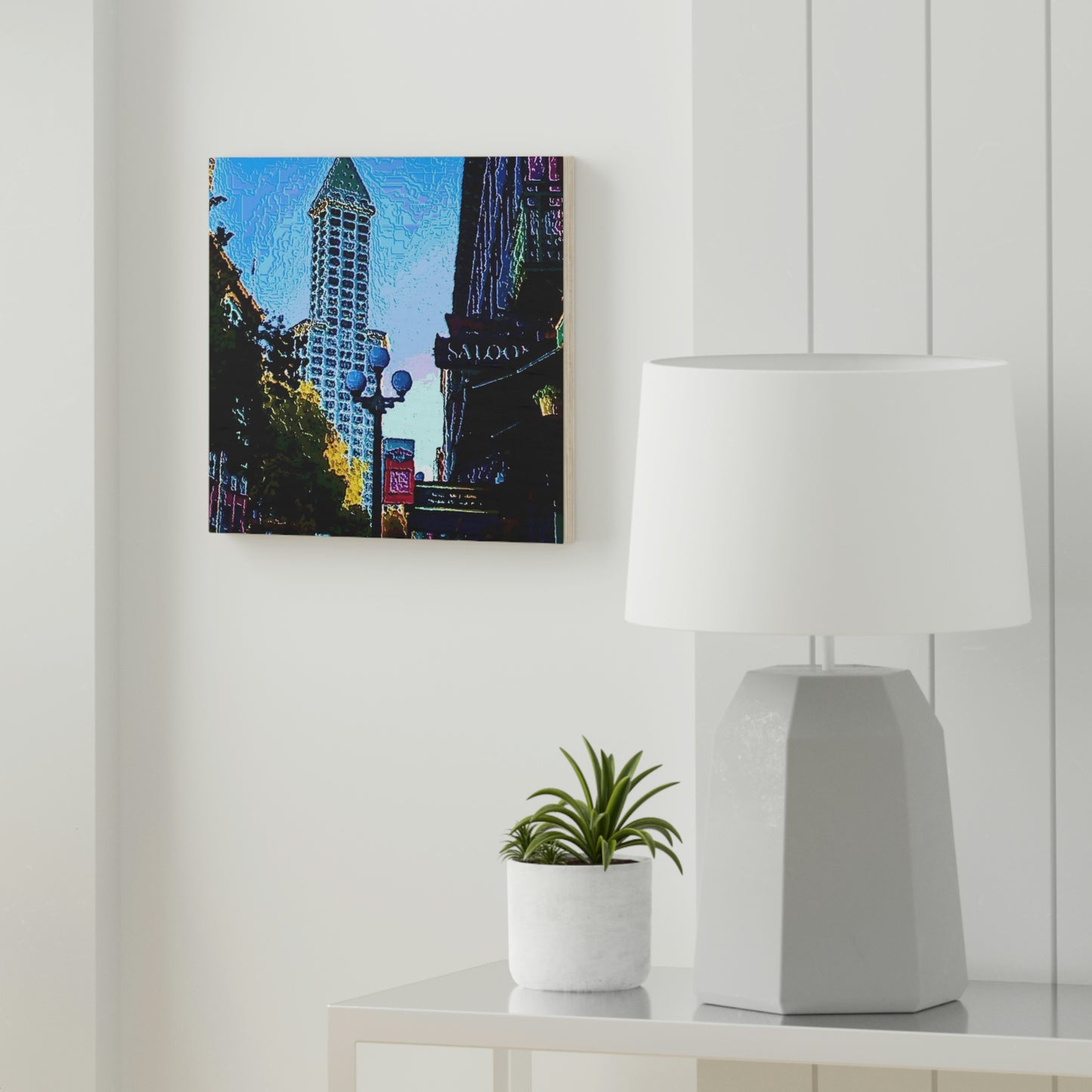 Wood Canvas ...  Pioneer Square & Smith Tower ... 'That World Famous View' ... Colleague Supplied Photo ... Original Works ...