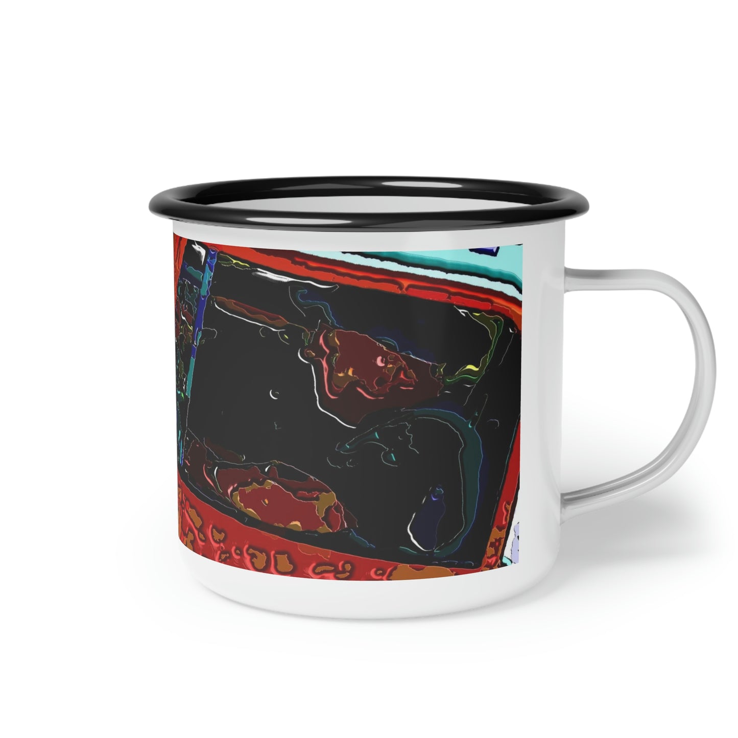 Enamel Camp Cup ... How-To-Drive-Idaho's-Mountain_Roads ... "Like A Professional" ... "Truckin' Like The Doo-Dah-Man" ...