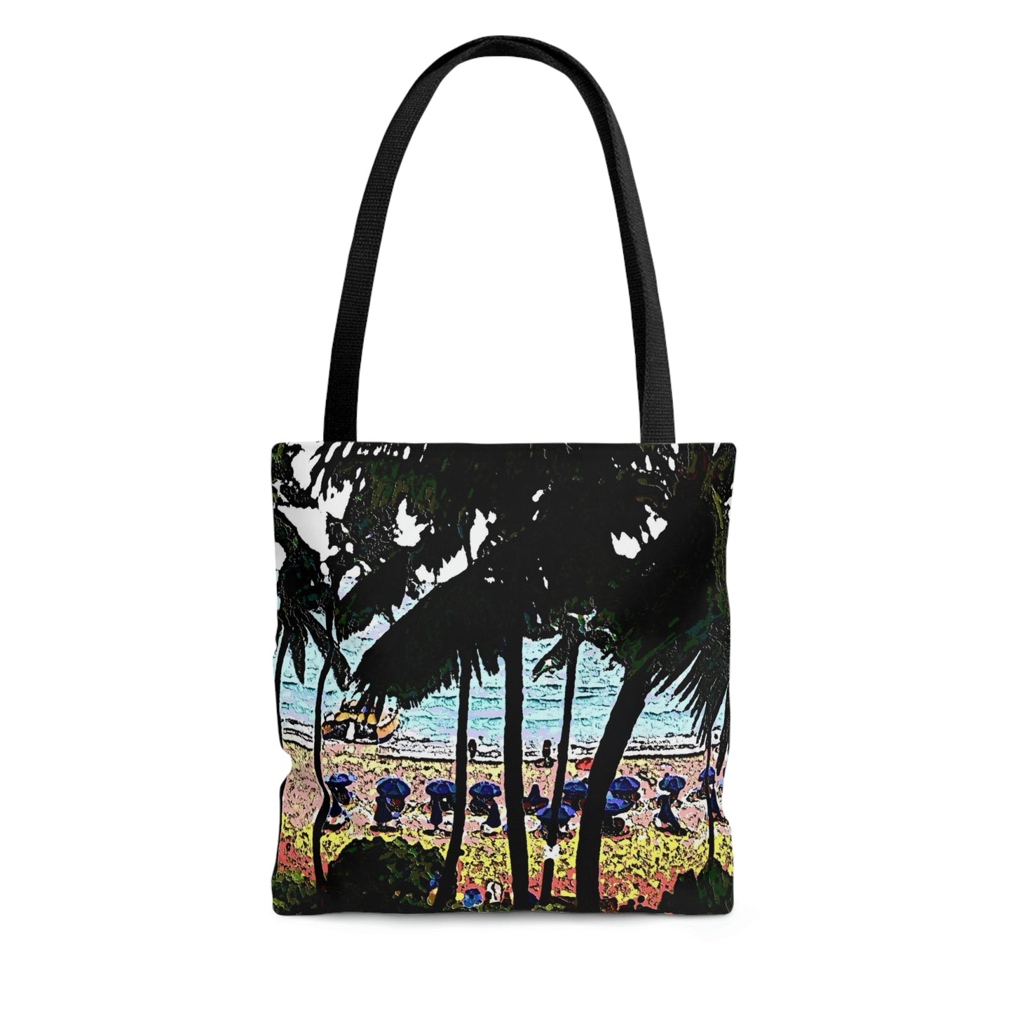 AOP Tote Bag ... "A Beautiful Beach Amongst The Palms" ... The Outrigger Waikiki, Honolulu, Oahu ... Original Works ...