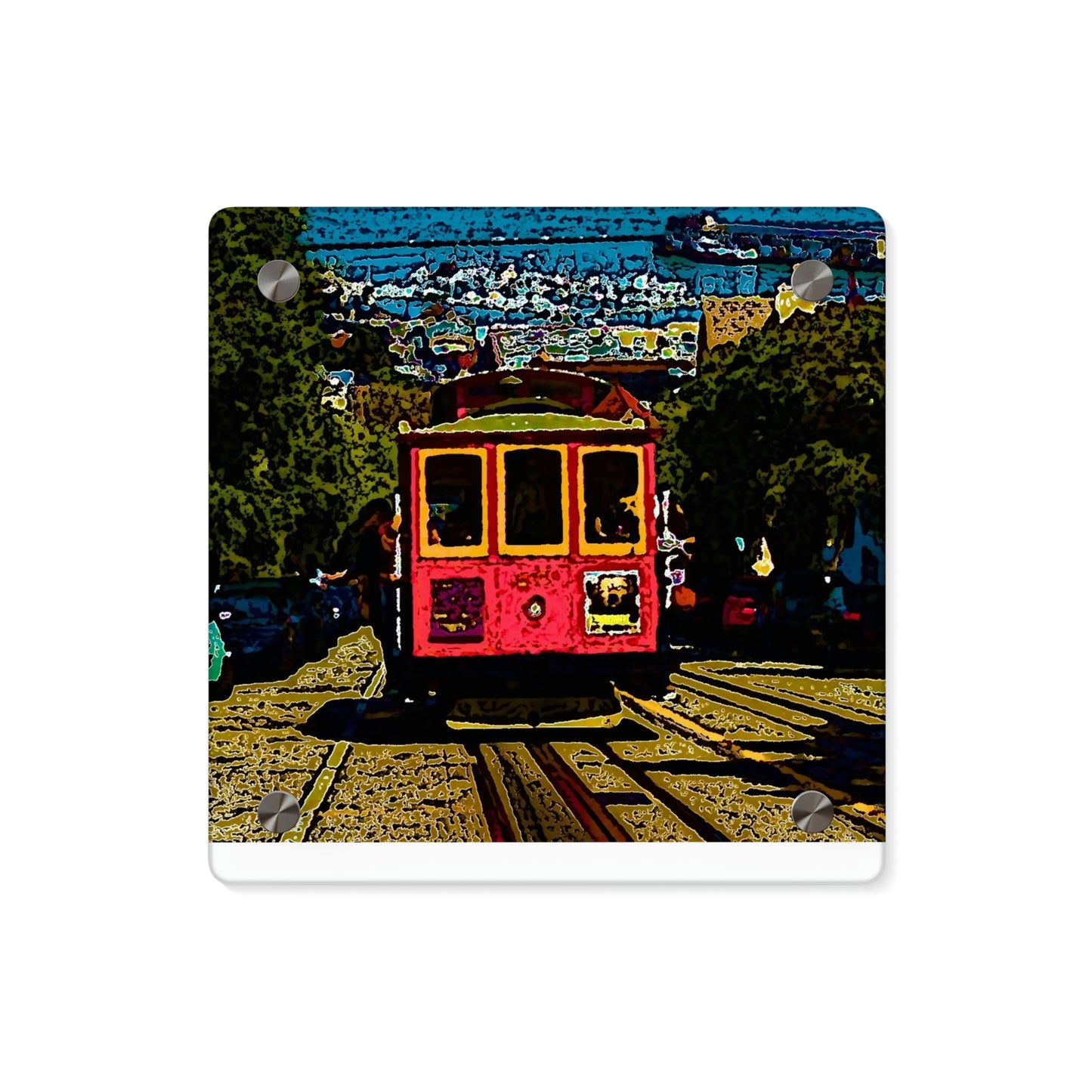 Acrylic Wall Art Panels ... San Francisco ... 'A Rice-A-Roni-A-San Francisco Treat' ... "A Cable Car Classic" ... Family Archives: 1973 ... Original Works ...