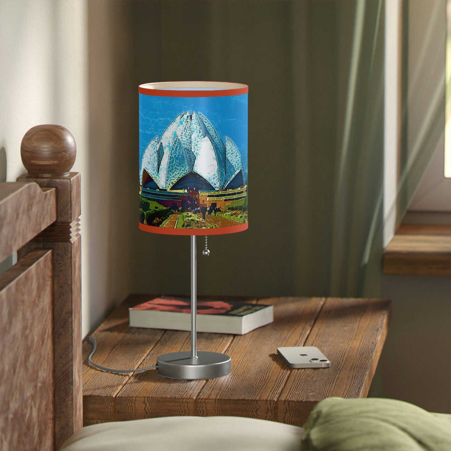 Lamp on a Stand, US|CA plug ... 'Bahai'i House-Of-Worship' ... "Lotus Temple: Delhi, India, 2008" ... Original Works ...