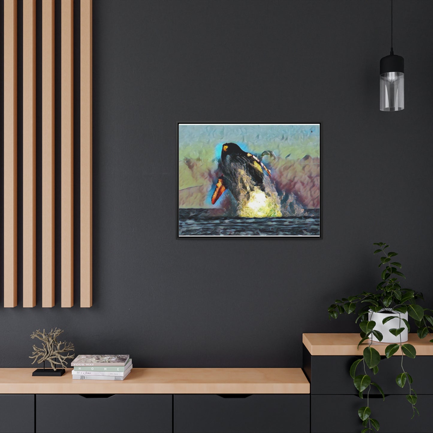 Gallery Canvas Wraps, Horizontal Frame ... An Extraordinary Humpback Breach ... 'With Explosive Energy' ... Family Archives (KPH) ... Circa: 21st Century. Maui, HI ... Original Works ...