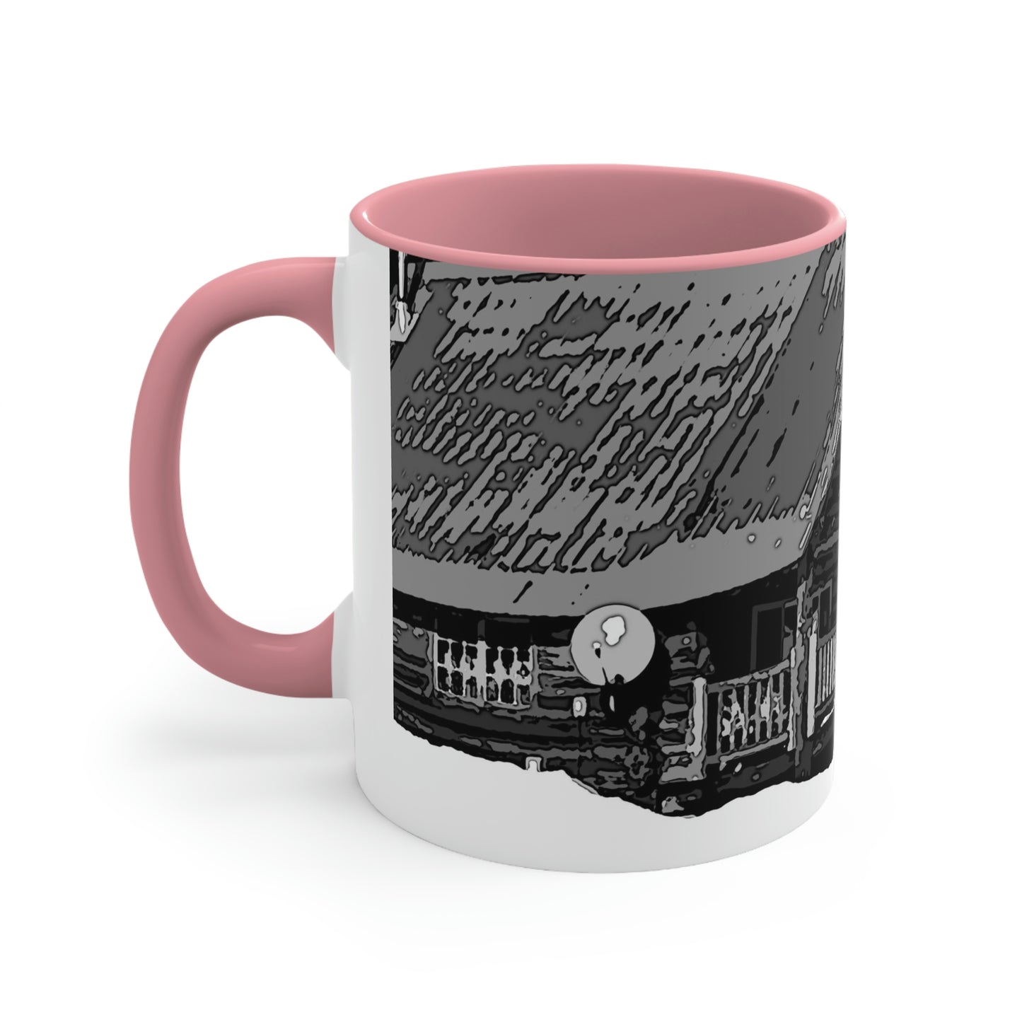 Accent Coffee Mug, 11oz ... A Beautiful Lodge & Back-Country Outfitter In A Mountain Town ... 'Dixie, Idaho, November 2022' ... Original Works ...