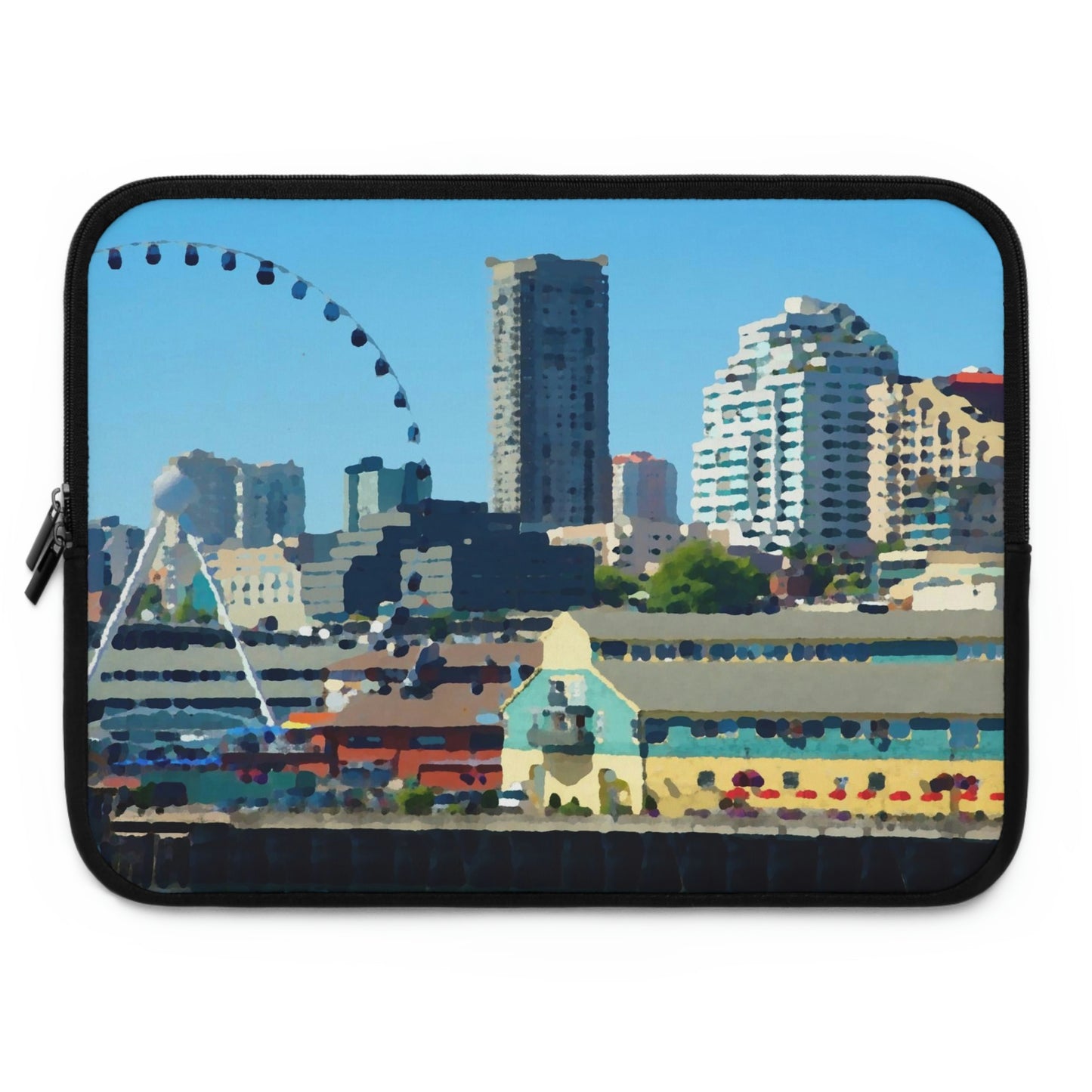 Laptop Sleeve ... That Classic Wheel ... 'Seattle's Wheel' ... & Old Classic Waterside Vendors ...  'Family Archives' ... Original Works ...