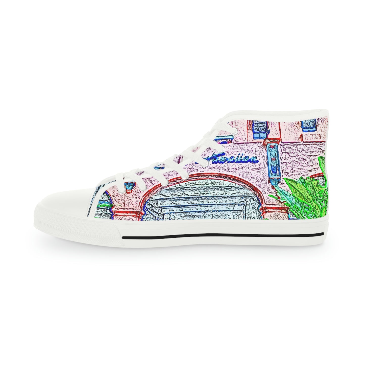 Men's High Top Sneakers ... "La Grande Entree" At: 'The Pink Palace' ... The Royal Hawai'ian ... Honolulu, HI ... '27Oct2014' ... Original Works ...