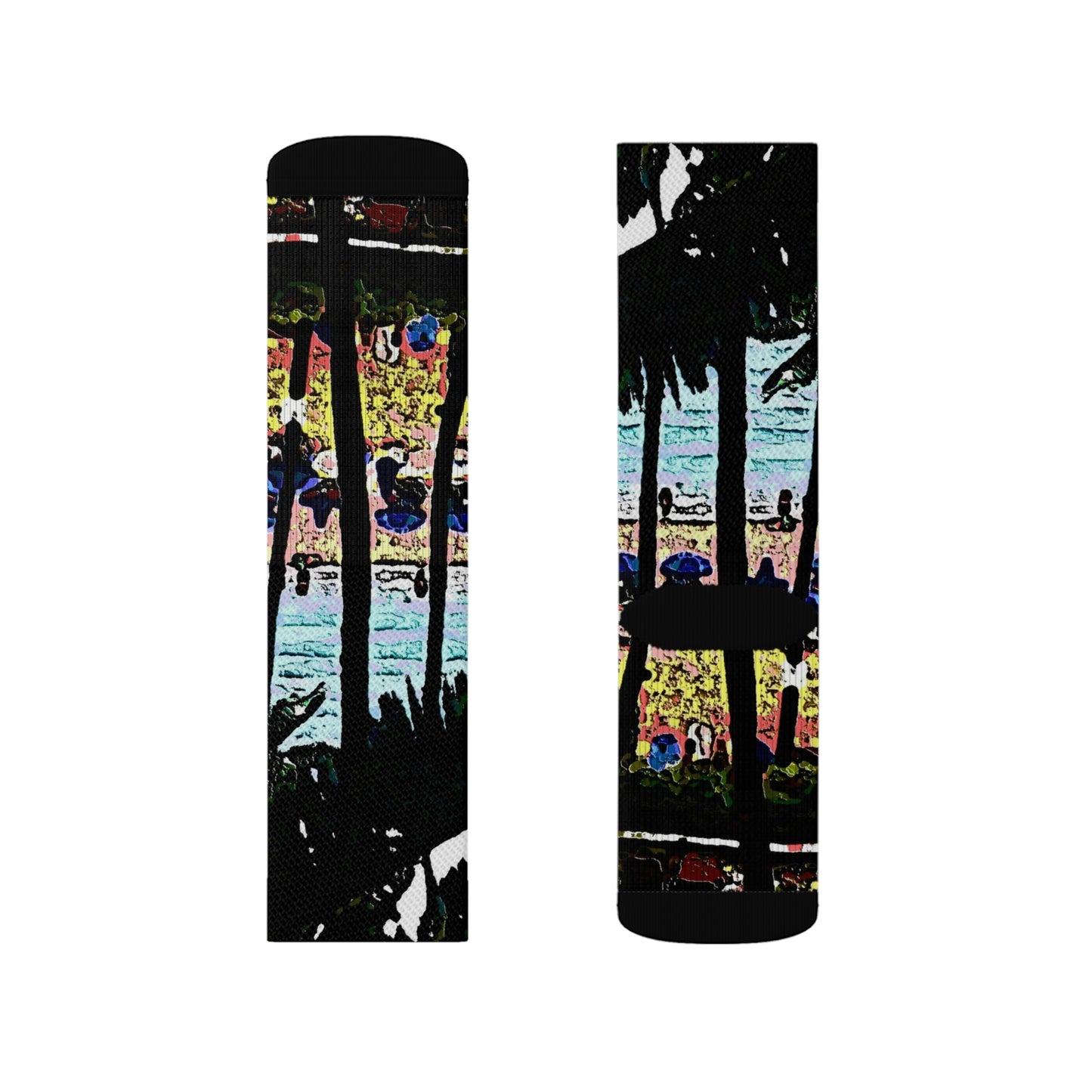Sublimation Socks ... "A Beautiful Beach Amongst The Palms" ... The Outrigger Waikiki, Honolulu, Oahu ... Original Works ...