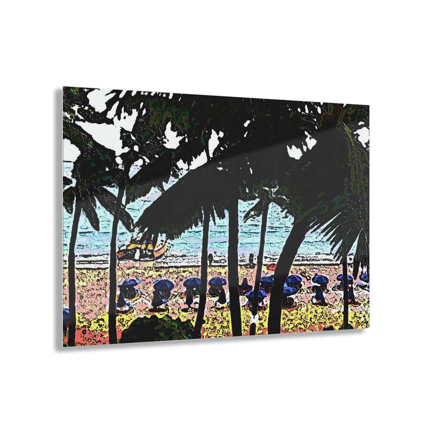 Acrylic Prints ... "A Beautiful Beach Amongst The Palms" ... The Outrigger Waikiki, Honolulu, Oahu ... Original Works ...