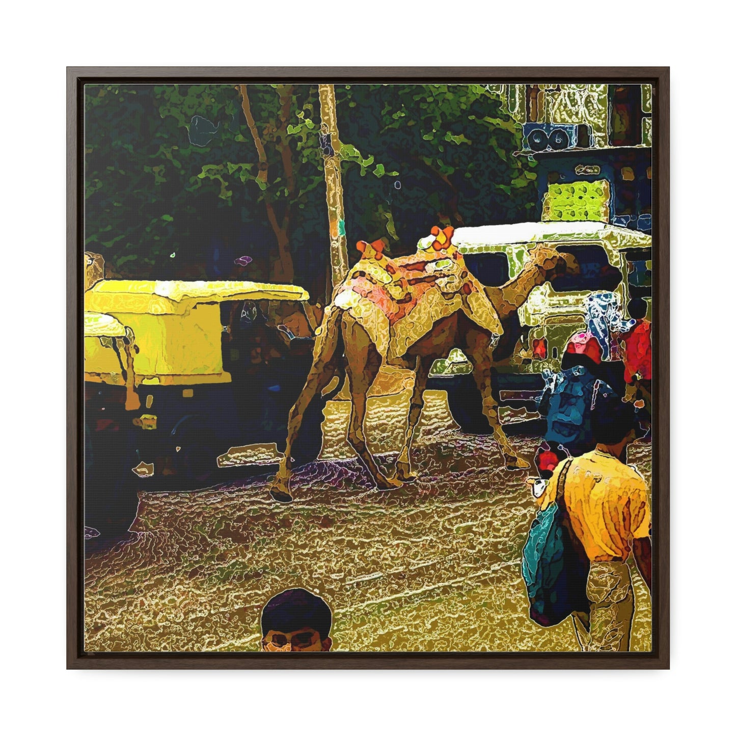 Gallery Canvas Wraps, Square Frame ... "Truckin'-Up-To-Buffalo ... 'Oops - Wrong Country' ... Truckin'-Up-To-New Delll -'E' ... " ... (Delhi, India) ... 5July2007. Original Works ...