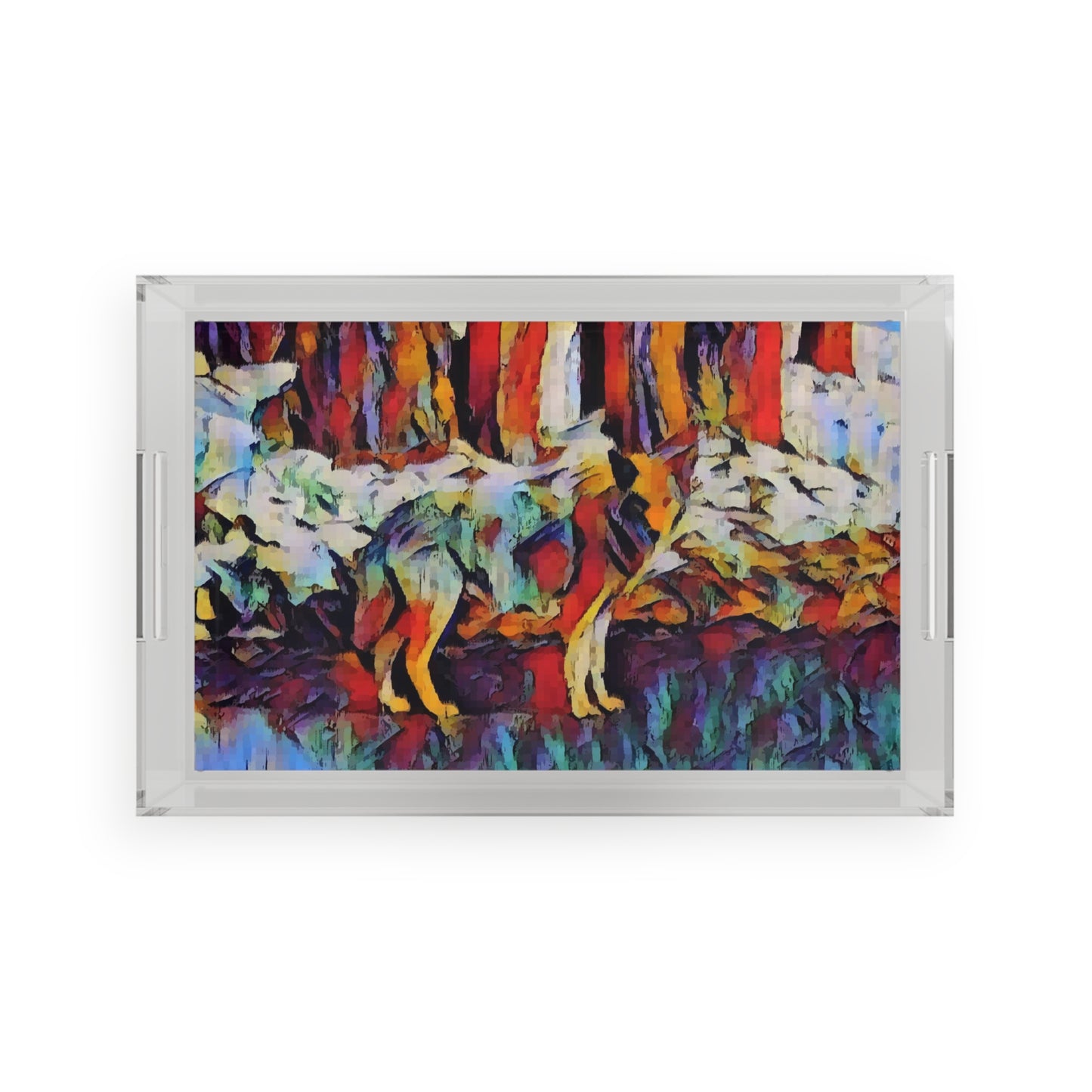 Acrylic Serving Tray ... Coyote ... "Yosemite Valley: Circa May23 ... KPH Base Photo" ... Original Works ...