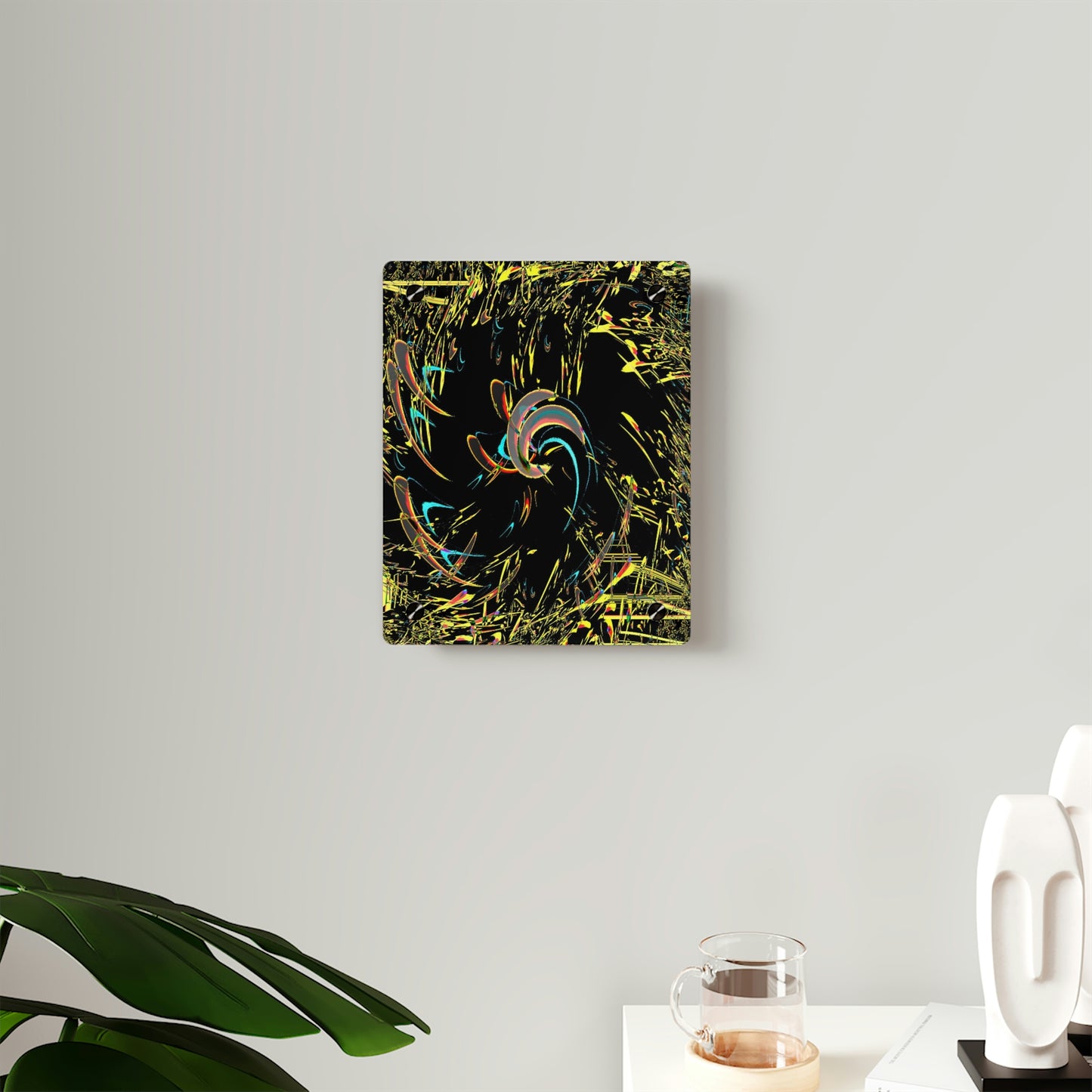 Acrylic Wall Art Panels ... "Waning Moon" ... Central Idaho ... October 2022 ... Rendering Time: 22 Hours ... Original Works ...