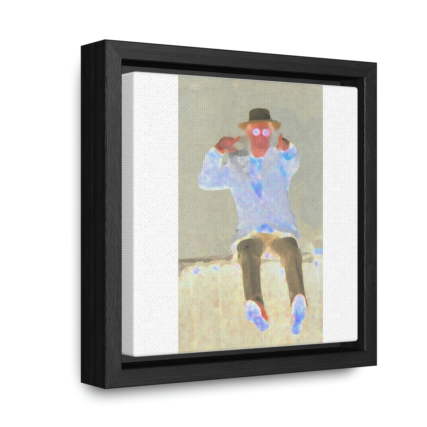 Gallery Canvas Wraps, Square Frame ... "Here's To You Friends & Associates" ... Geting-Er-Done ... Idaho / Washington Border (Lewiston, ID - Clarkston, WA) ... Original Works: Rendering Time: 8 Hours ...