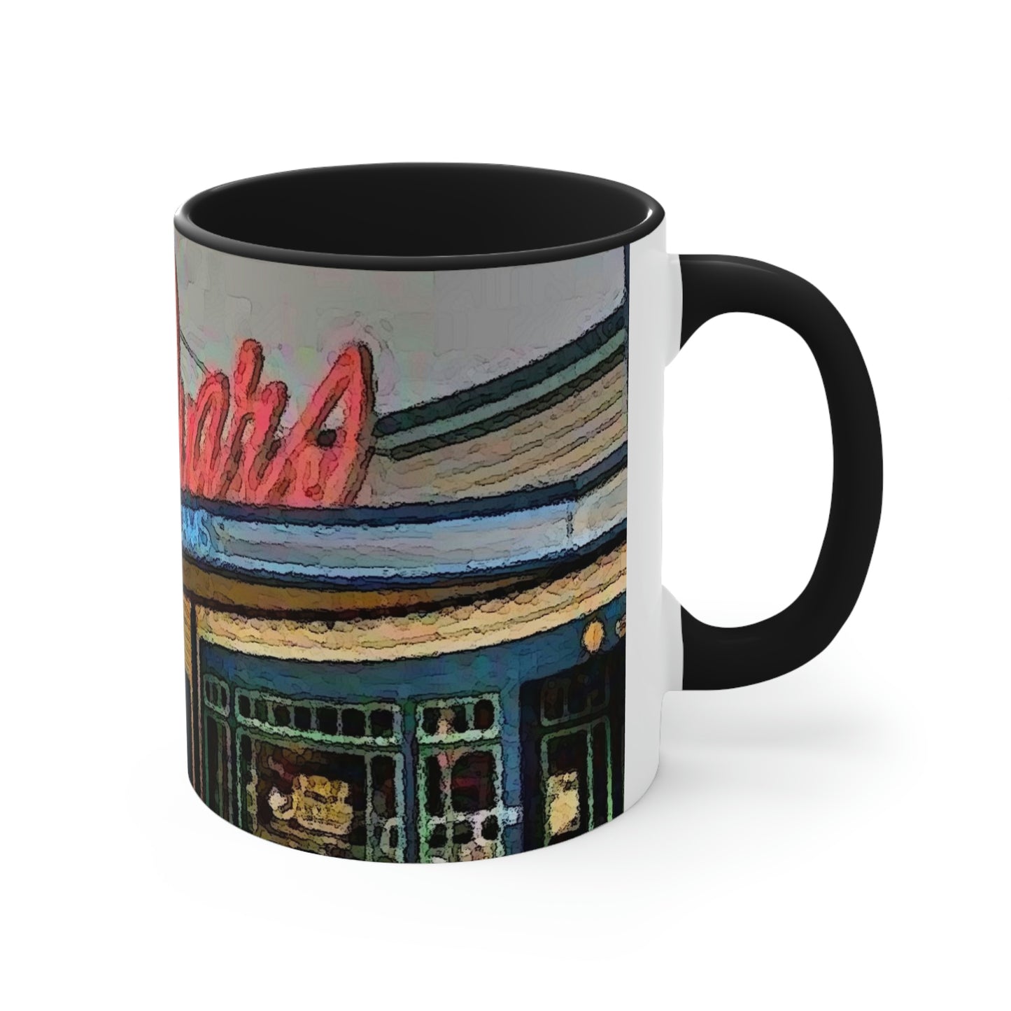 Accent Coffee Mug, 11oz ...  In-A-Hurry & Stressed? ... Remember: Keep "Clam" ... Clam_Happy ...  'Ivars: Seattle Waterfront' ... Personal Archives ... Original Works ...