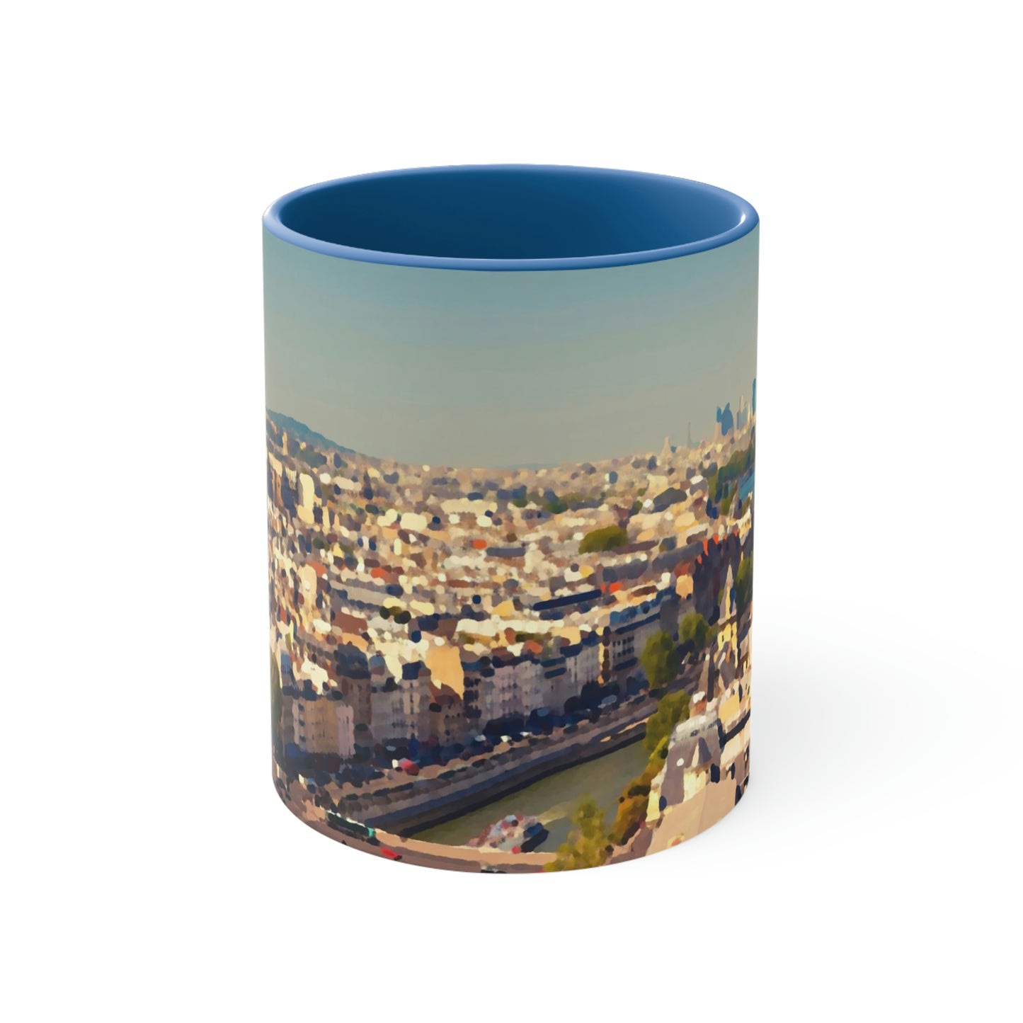 Accent Coffee Mug, 11oz ... Au Paris ... "Along The River Seine" ... Barbara Joan Bonnell-Holt: 1972 ... Original Works ...