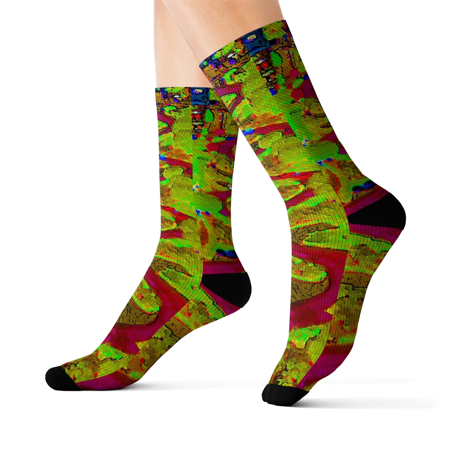 Sublimation Socks ... A Crazy Street ... 'Eight Winding Curve-Switchbacks' ... "Lombard Street, San Francisco, CA' ... Family Archives: 1970's ... Original Works ...
