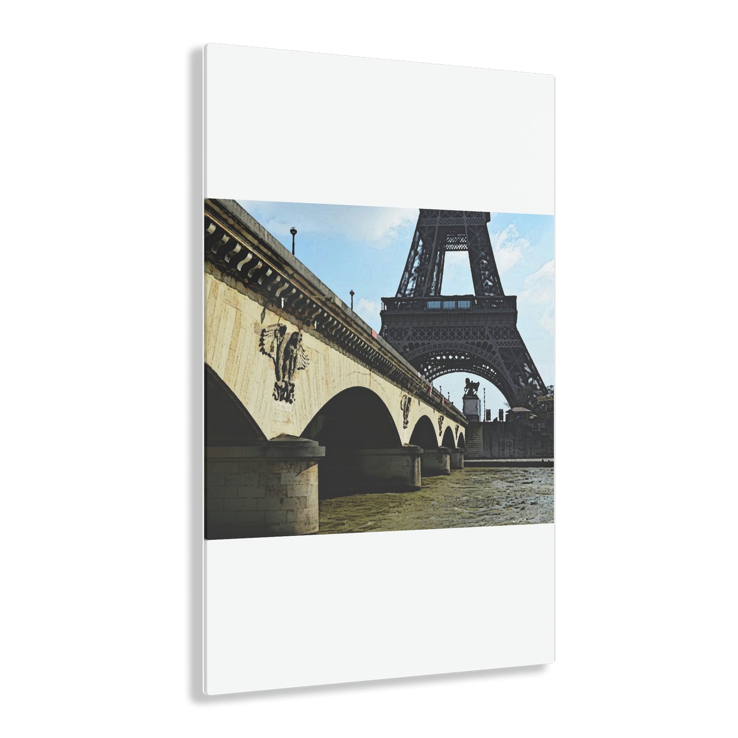 Acrylic Prints ...  Le Tour D'Eiffel ..."Along The Water" ... Barbara Joan Bonnell-Holt ... Le Voyage De Paris: 1972 ... Original Works ...