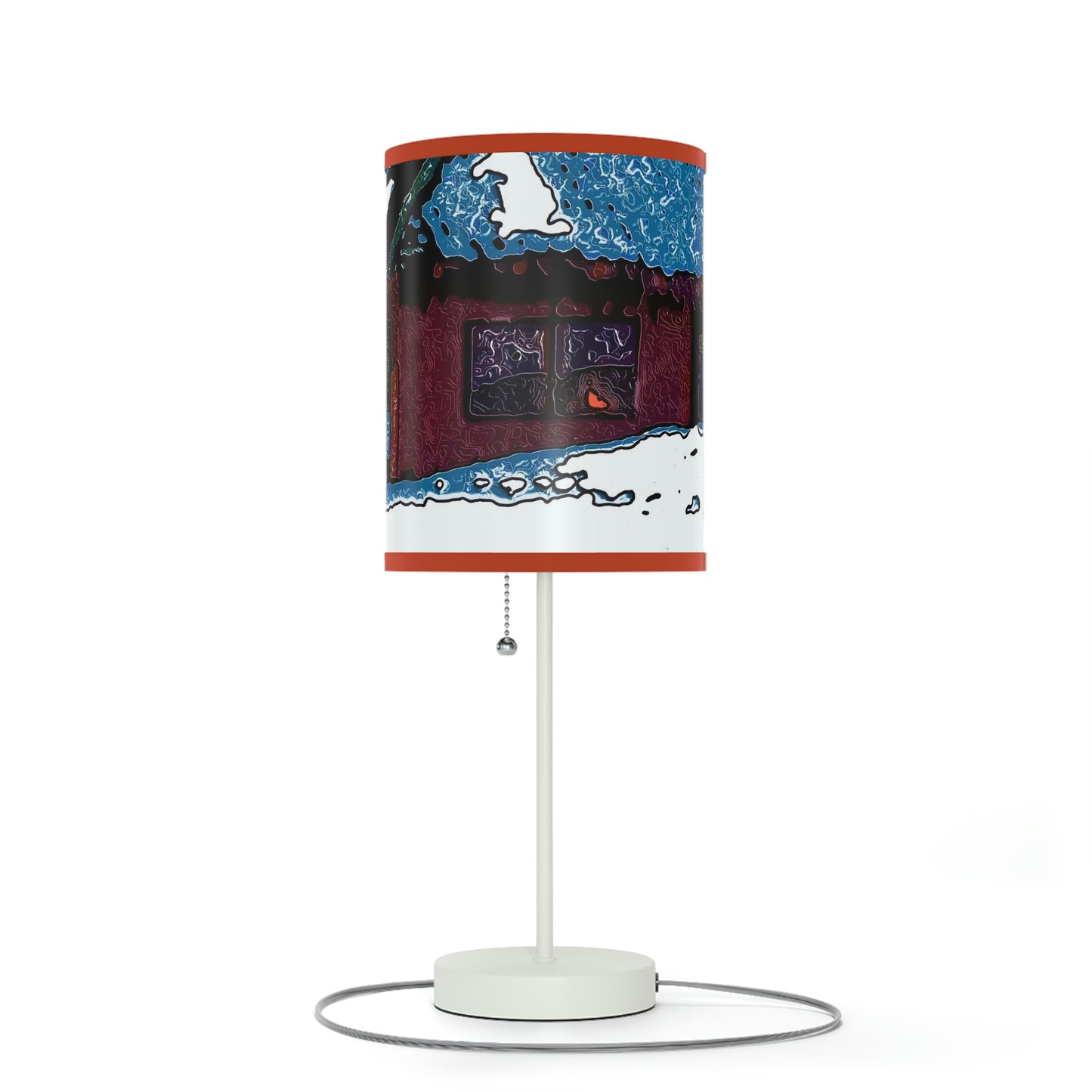 Lamp on a Stand, US|CA plug ... "A Rider Passeth-Through-It" ... Colors Galore & A Bit Of Impressionism ... Original Works. Winter 2021. Central Idaho. Rendering Time: 12 Hours ...