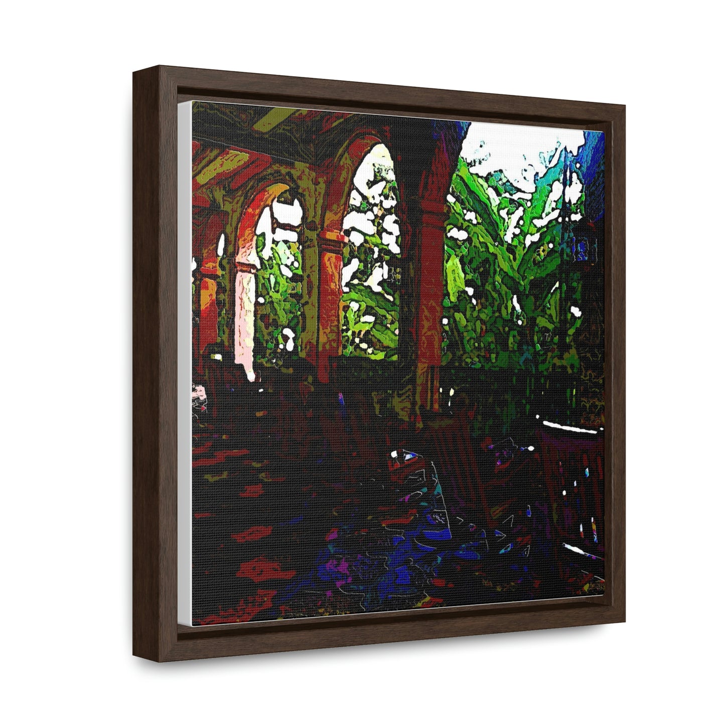 Gallery Canvas Wraps, Square Frame ...  Lanai & Rocking Chairs At: 'The Pink Palace' ... The Royal Hawai'ian ... Honolulu, HI ... '27Oct2014' ... Original Works ...