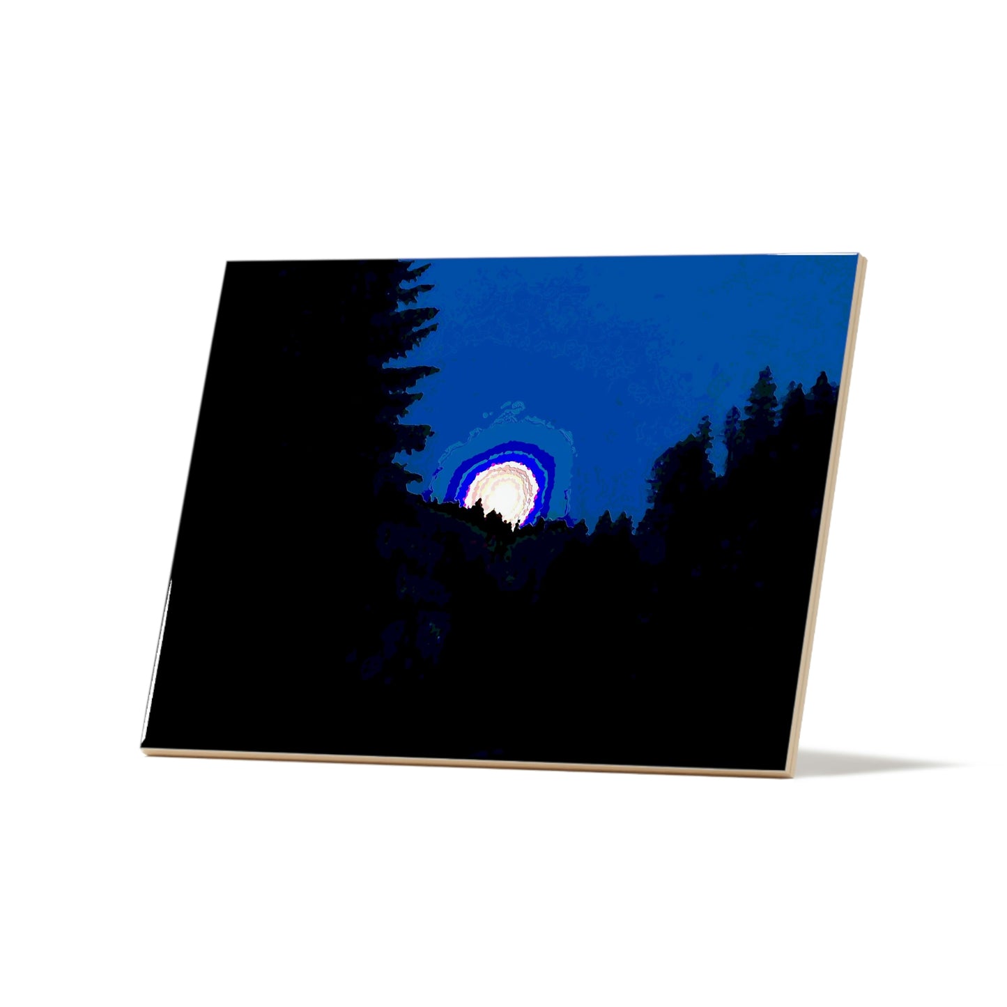Ceramic Photo Tile ... "The Road Home" ...' Over The River & Through The Woods To? ...' ... Moonscape Near Elk City, Idaho ... Original Works ... 5Jan23 ...