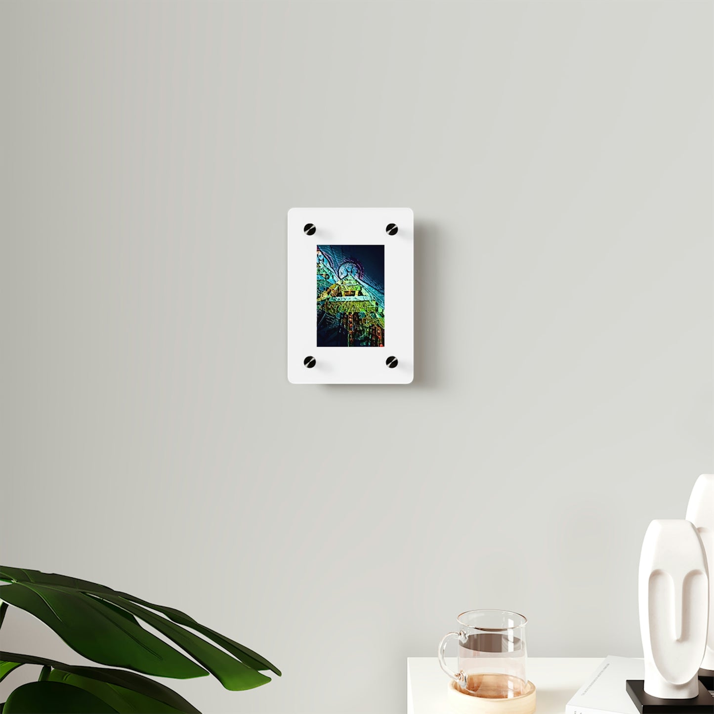 Acrylic Wall Art Panels ... "Seattle's World Fair" ... Below Space Needle 'Looking Up' ... On A Very Rainy Morning (Father's Family Photo). ... Original ...