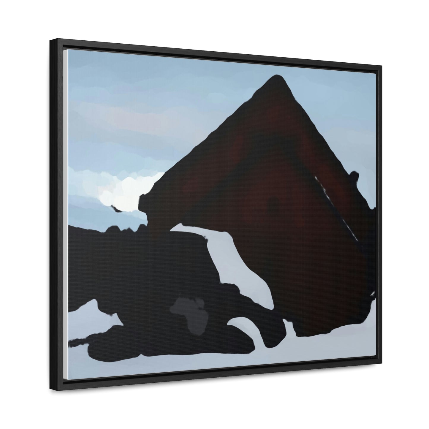 Gallery Canvas Wraps, Horizontal Frame ... After An Intense Snow Storm ... 'Digging Out' ... A Vehicle & Cabin "In The Mountains" ... March 2023 ... Original Works ...