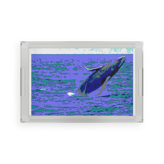 Acrylic Serving Tray ... Baby Humpback Breaching ... Maui, HI: April 2022 ... "Family Archives: KPH" ... Original Works ...