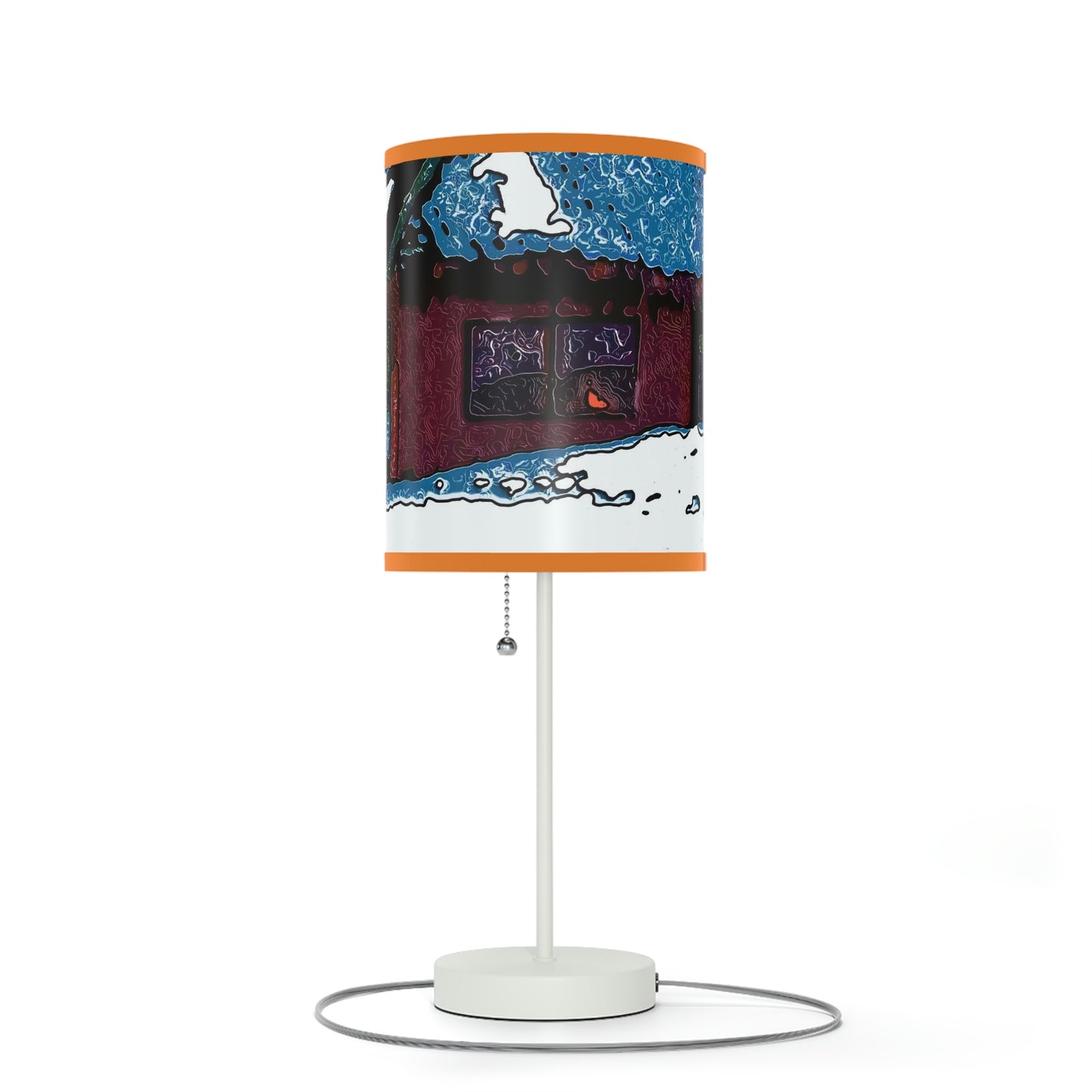 Lamp on a Stand, US|CA plug ... "A Rider Passeth-Through-It" ... Colors Galore & A Bit Of Impressionism ... Original Works. Winter 2021. Central Idaho. Rendering Time: 12 Hours ...