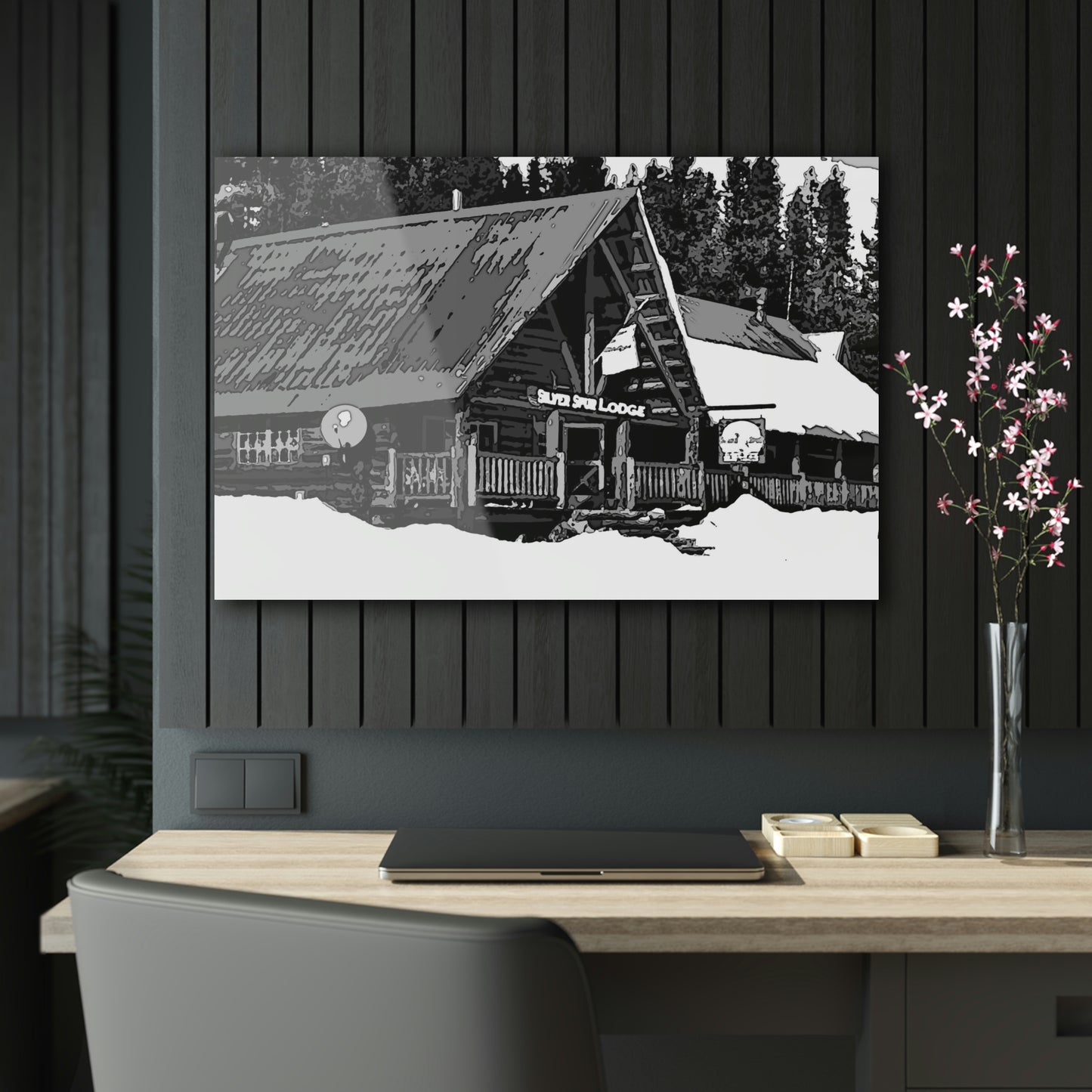 Acrylic Prints ... A Beautiful Lodge & Back-Country Outfitter In A Mountain Town ... 'Dixie, Idaho, November 2022' ... Original Works ...