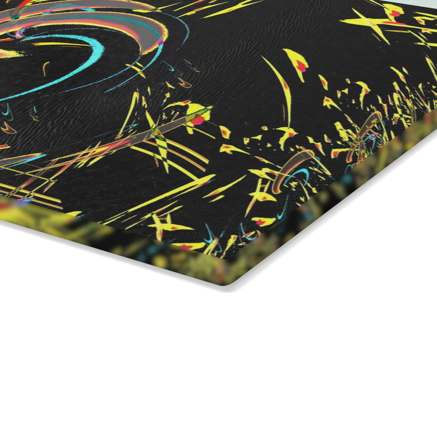 Glass Cutting Board ... "Waning Moon" ... Central Idaho ... October 2022 ... Rendering Time: 22 Hours ... Original Works ...