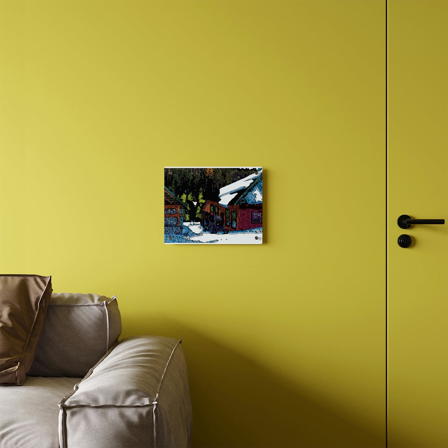 Acrylic Wall Art Panels ... "A Rider Passeth-Through-It" ... Colors Galore & A Bit Of Impressionism ... Original Works. Winter 2021. Central Idaho. Rendering Time: 12 Hours ...