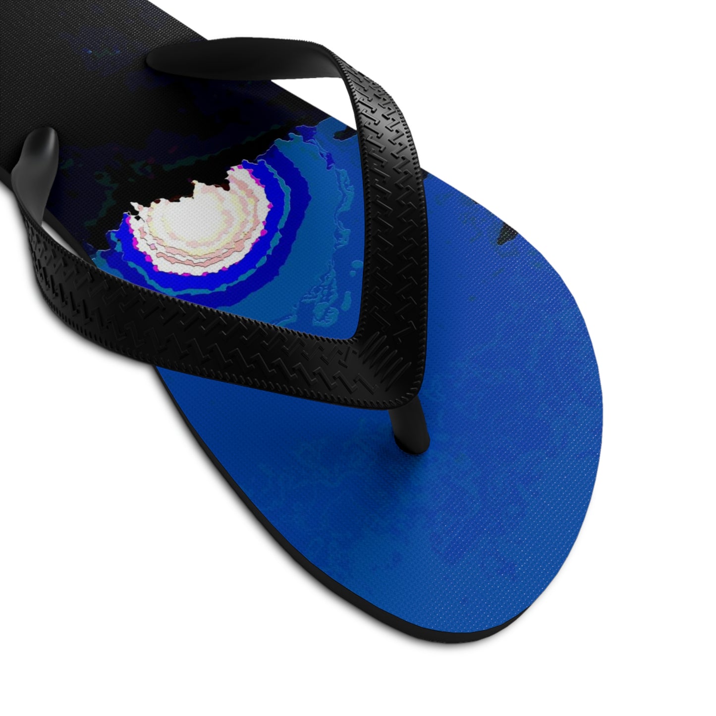 Unisex Flip-Flops ... "The Road Home" ...' Over The River & Through The Woods To? ...' ... Moonscape Near Elk City, Idaho ... Original Works ... 5Jan23 ...