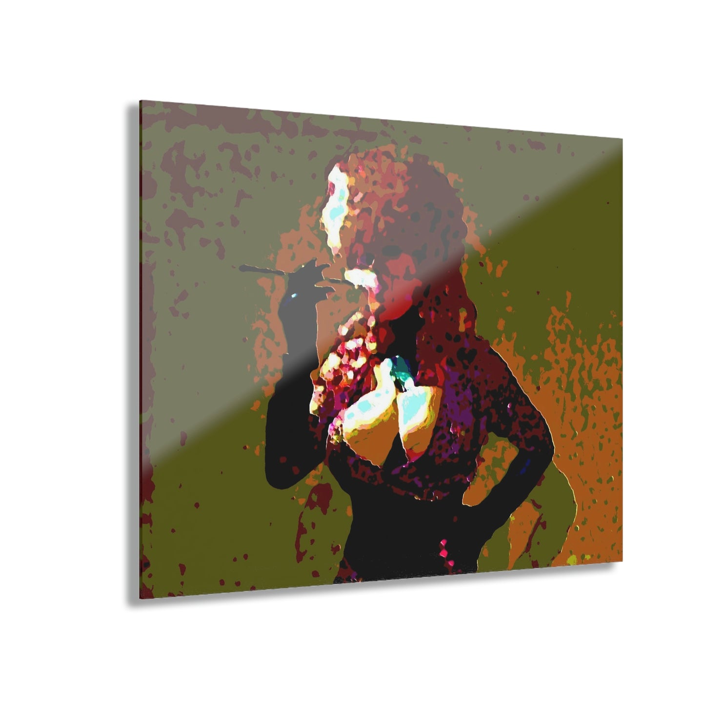 Acrylic Prints (French Cleat Hanging) ...  A Colleague Overseas ... 'Enjoying A Fag' ... Original Works ... "April Fools 2023" ... Hot-Tranny-Smoke ...