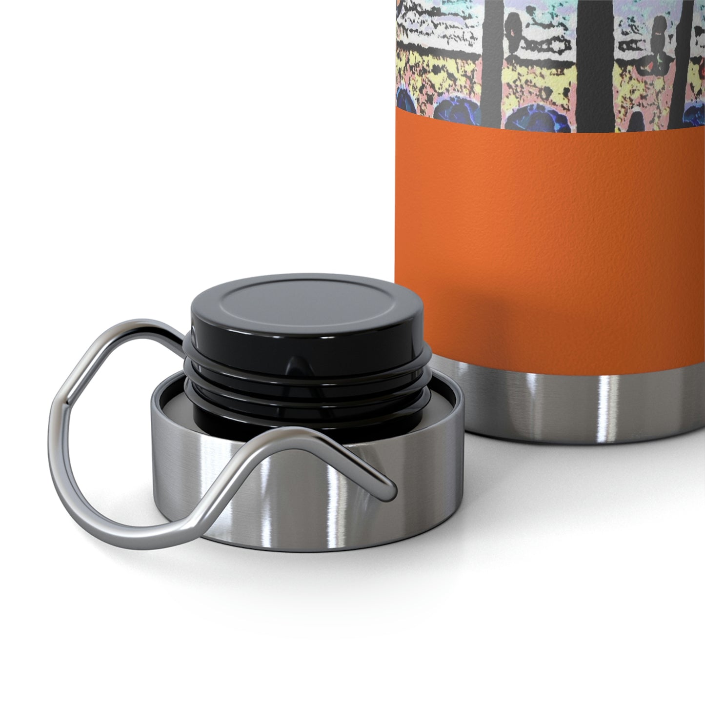 Copper Vacuum Insulated Bottle, 22oz ... "A Beautiful Beach Amongst The Palms" ... The Outrigger Waikiki, Honolulu, Oahu ... Original Works ...