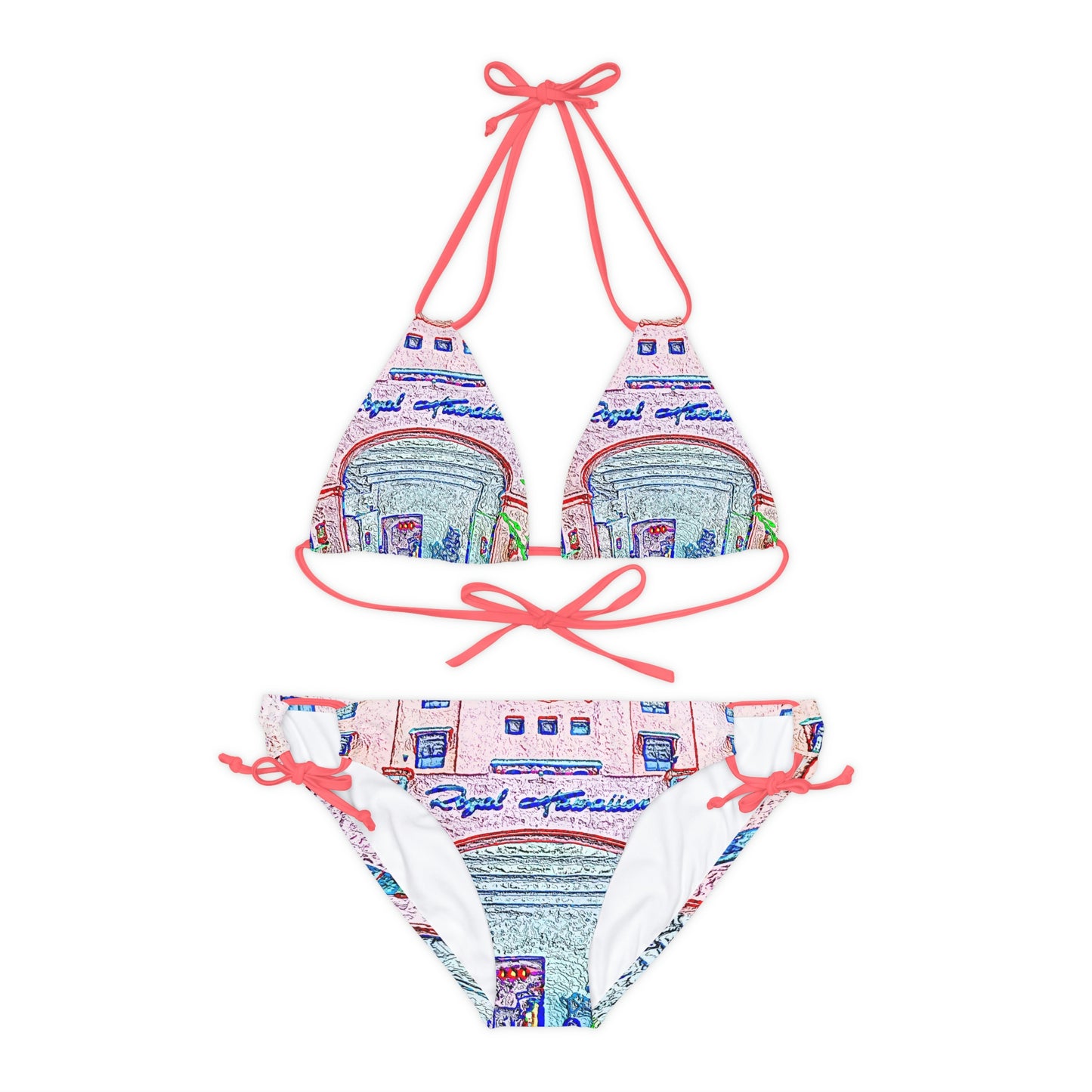 Strappy Bikini Set ... "La Grande Entree" At: 'The Pink Palace' ... The Royal Hawai'ian ... Honolulu, HI ... '27Oct2014' ... Original Works ...