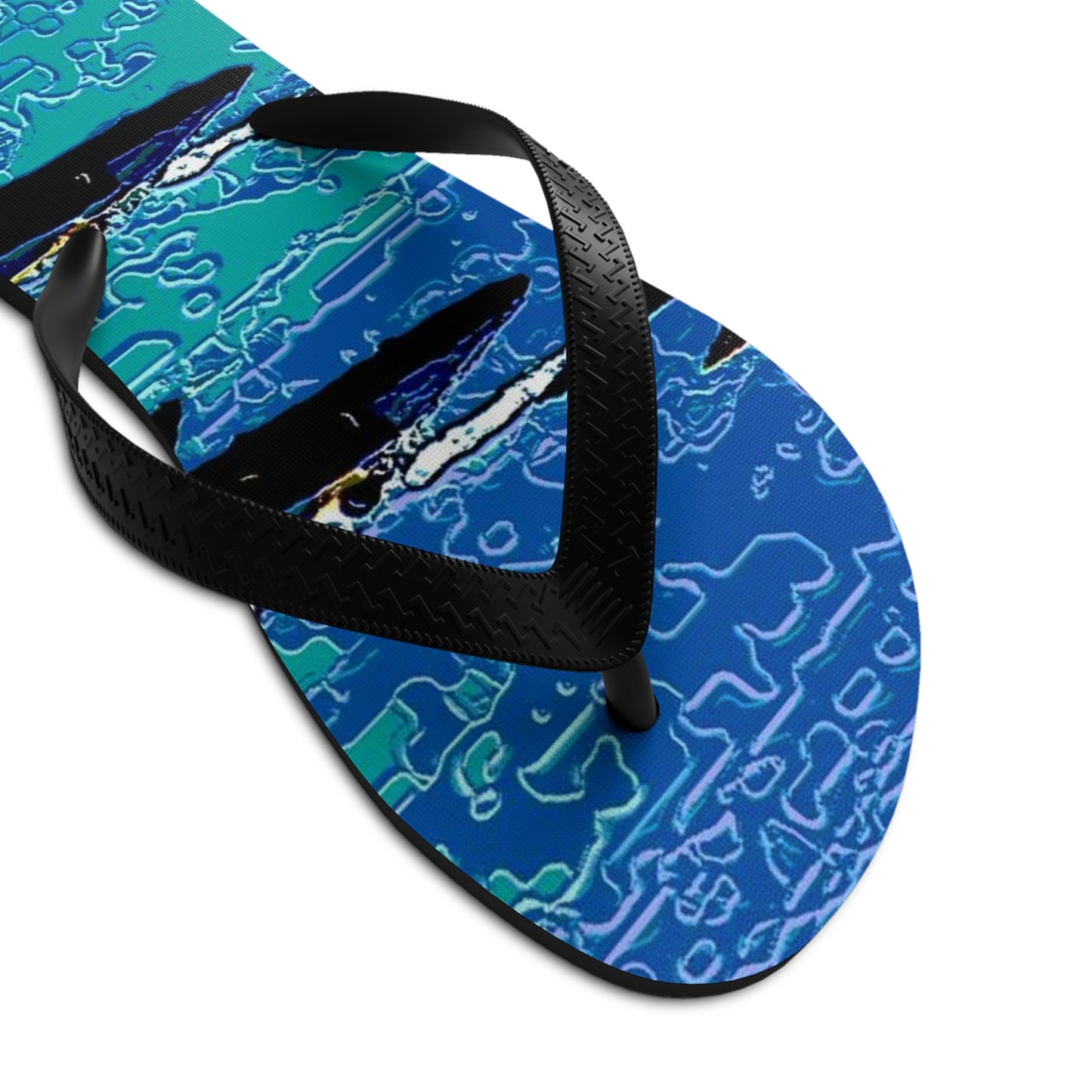 Unisex Flip-Flops ... Seattle Seafair ..."Blue Angels Run Over Lake Washington" ... Circa Mid 1980's ... Dr FJ Holt ... Original Works ...