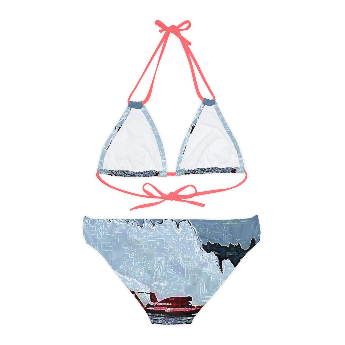 Strappy Bikini Set ... Seattle Columbia Cup On Lake Washington ... "Dave Wilcox Heads For The Win" ... Associate Gift-Photo ... Original Works ...