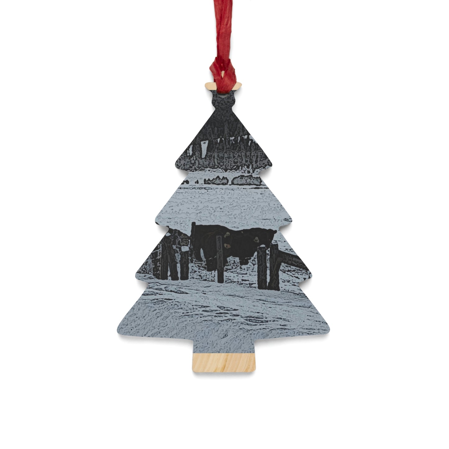 Wooden Ornaments ... A Quiet Morning ... "Along The Red River & Nature Preserve Plateau" ... Jan23 ... Original Works ...