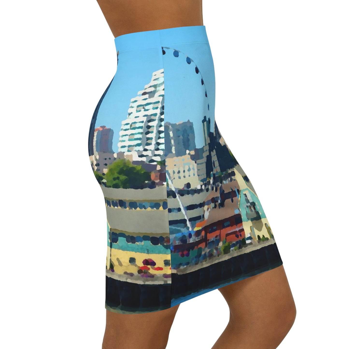 Women's Mini Skirt ... That Classic Wheel ... 'Seattle's Wheel' ... & Old Classic Waterside Vendors ...  'Family Archives' ... Original Works ...