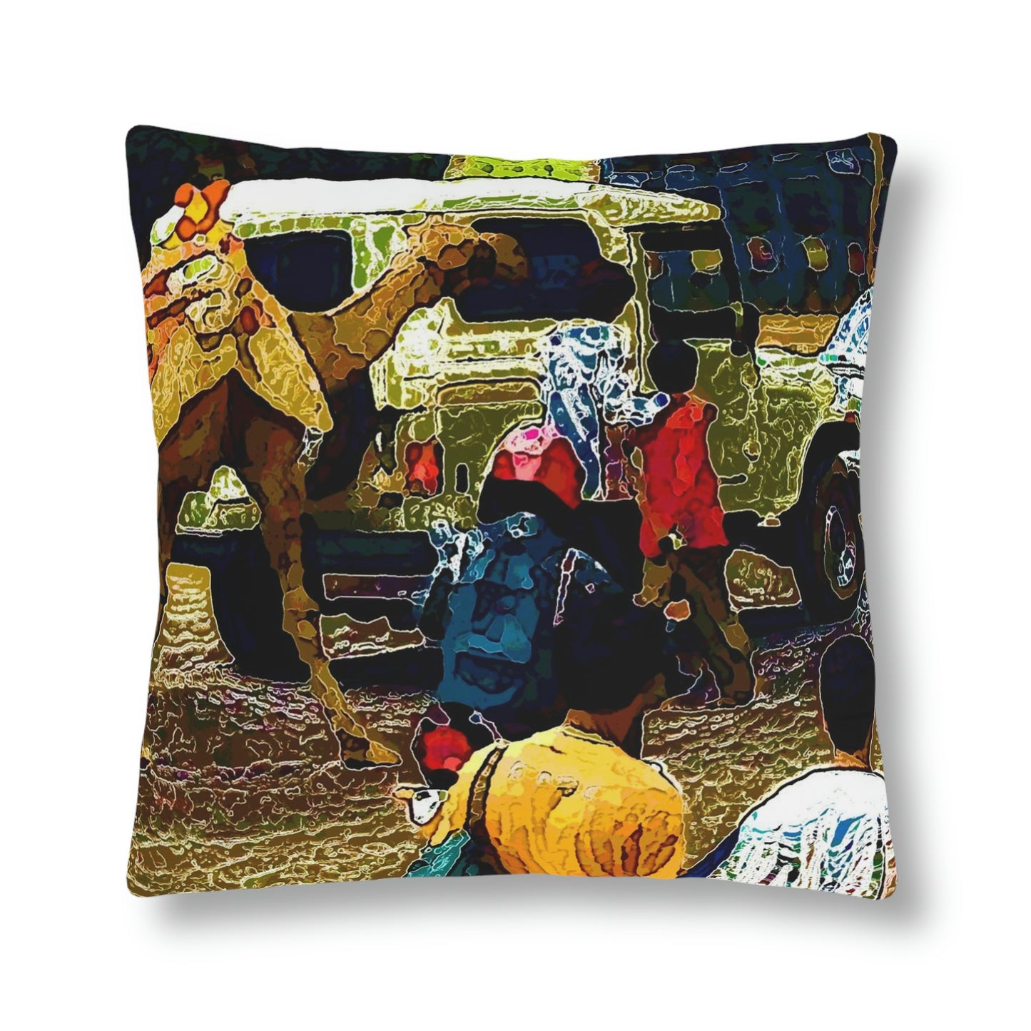 Waterproof Pillows ... "Truckin'-Up-To-Buffalo ... 'Oops - Wrong Country' ... Truckin'-Up-To-New Delll -'E' ... " ... (Delhi, India) ... 5July2007. Original Works ...