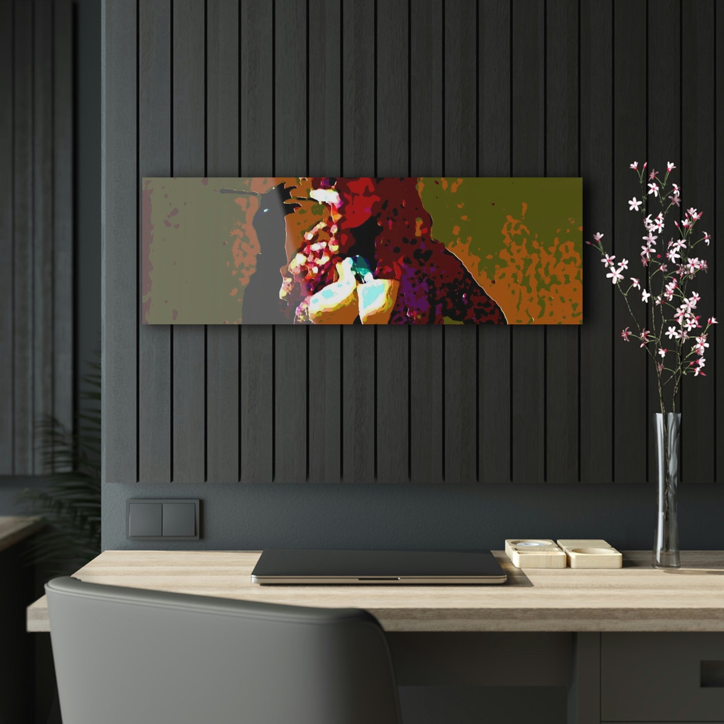 Acrylic Prints ... A Colleague Overseas ... 'Enjoying A Fag' ... Original Works ... "April Fools 2023" ... Hot-Tranny-Smoke ...